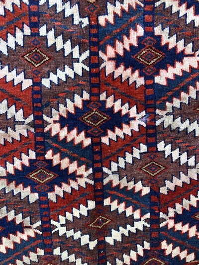 27091486g - 2 Asmalyk antik, Turkmenistan, um 1900, Wolle auf Wolle, ca. 110 x 70 cm, leicht ...