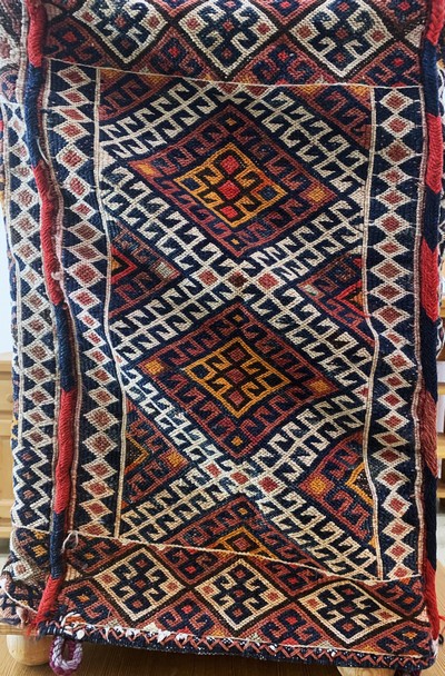 27091492b - Mafrash old, Turkey, early 20th century, wool on wool, approx. 80 x 68 x 37 cm, ...