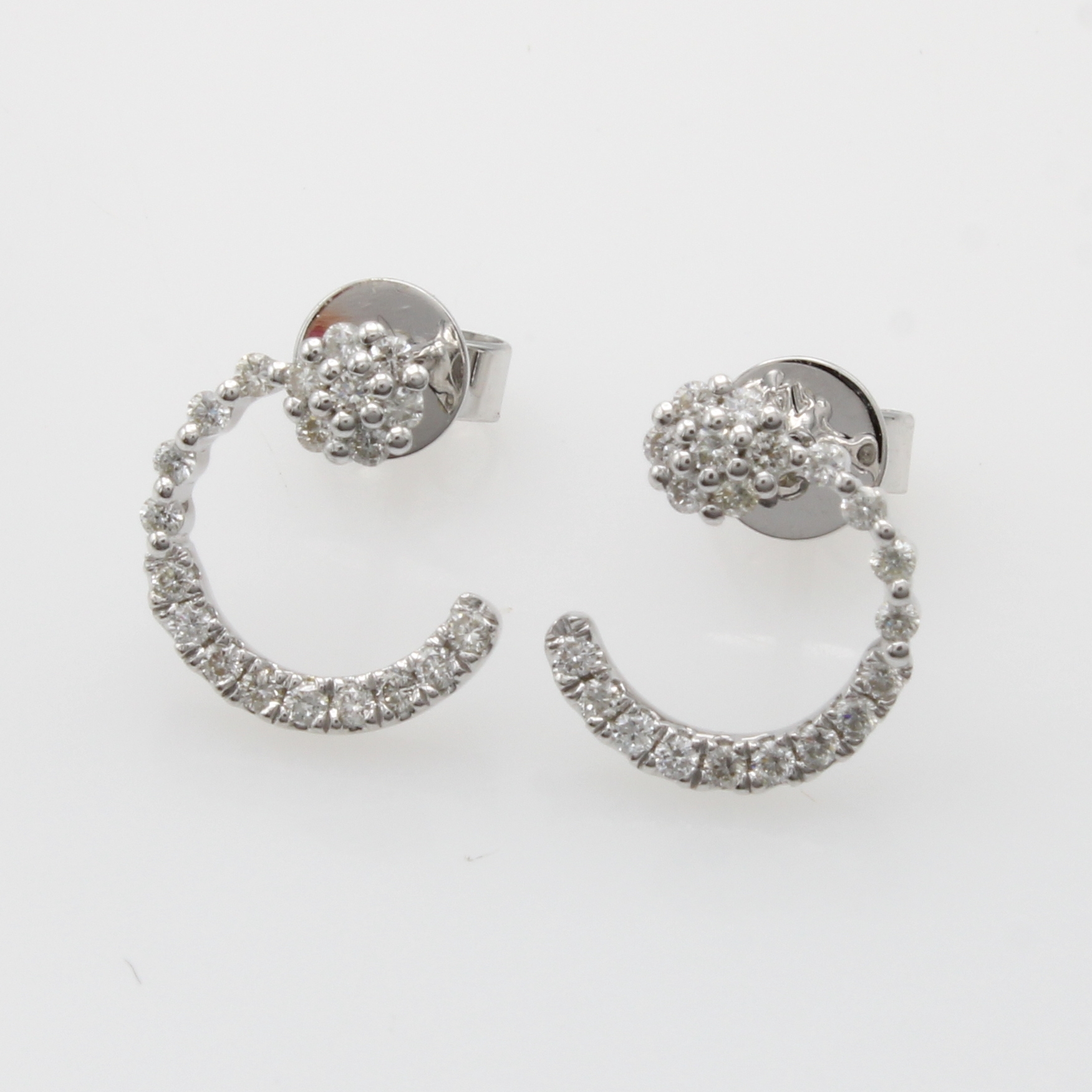 Image 27091519 - Paar Ohrstecker mit Brillanten, WG 585/000, 40 Brill. zus. ca. 0.27 ct feines ...