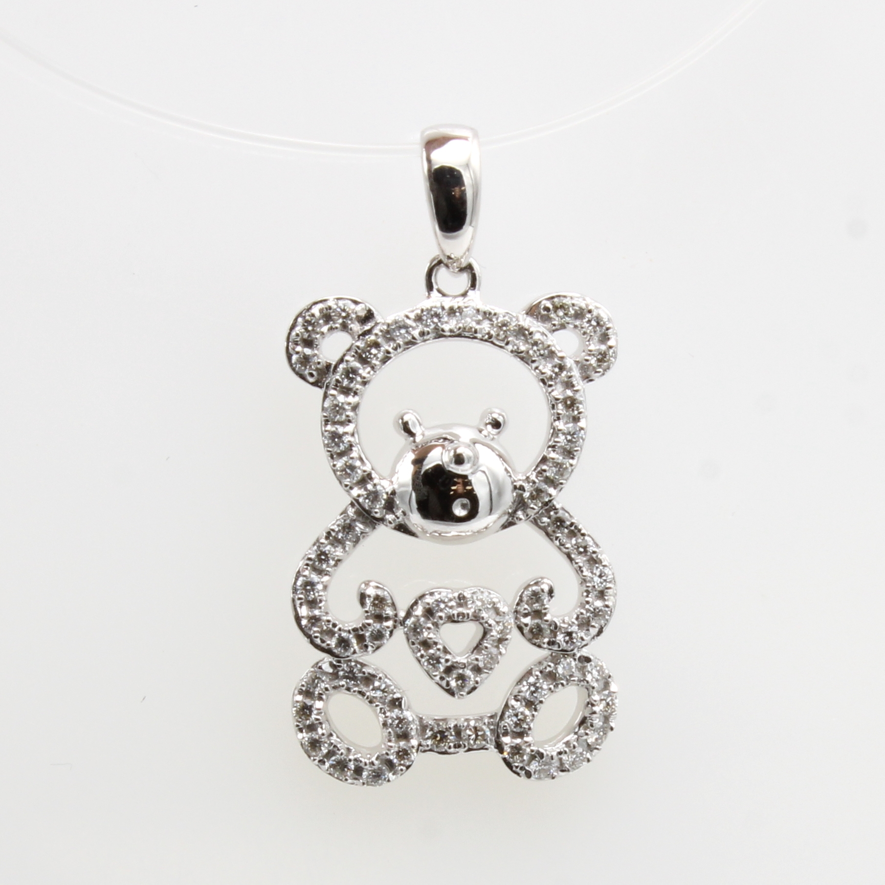 Image 27091870 - Anhänger ´Bär´ mit Brillanten, WG 585/000, , 63 Brill. zus. ca. 0.23 ct feines ...