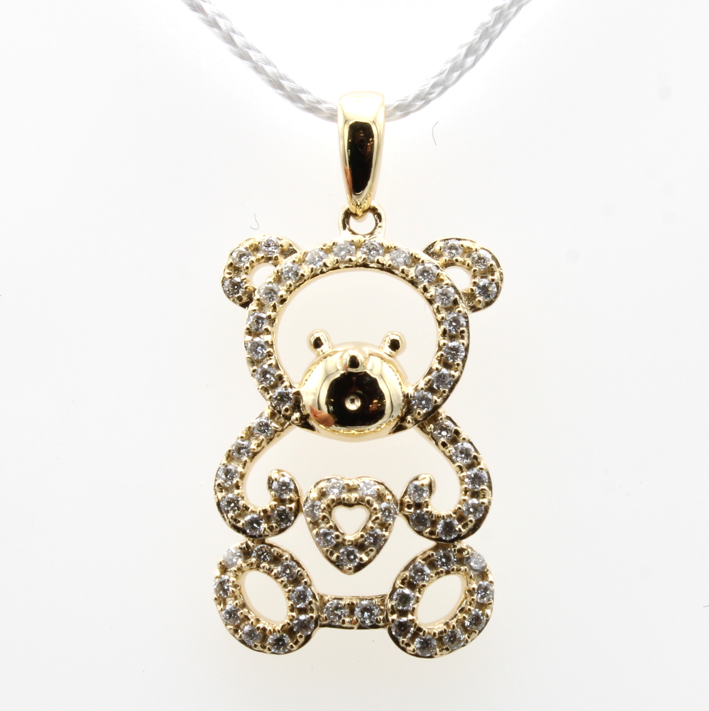 Image 27091871 - Anhänger ´Bär´ mit Brillanten, GG 585/000, , 63 Brill. zus. ca. 0.24 ct feines ...