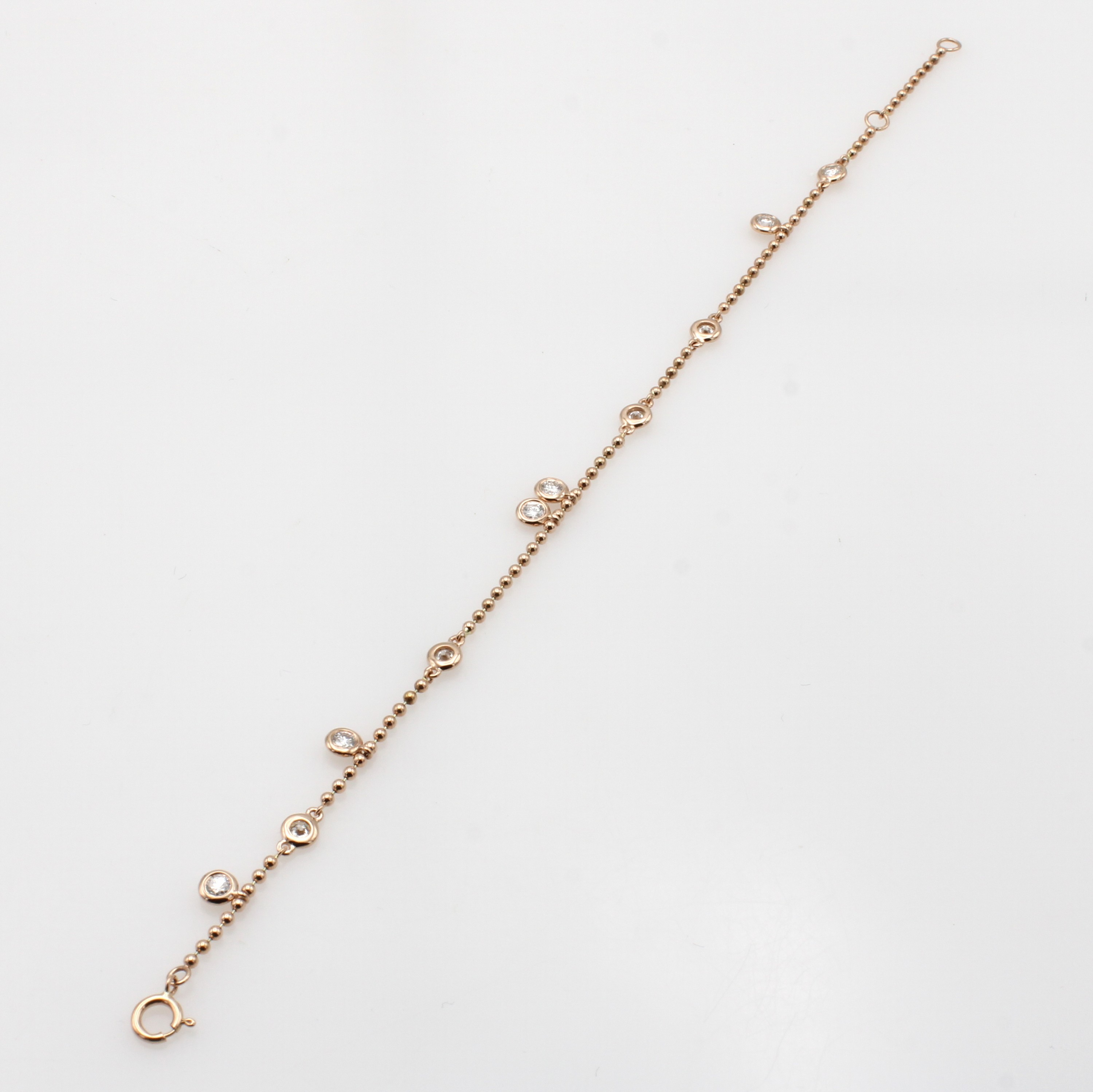 Image 27092402 - Kugelarmband mit Brillanten, RoséG 585/000, 10 Brill. zus. ca. 0.70 ct feines ...