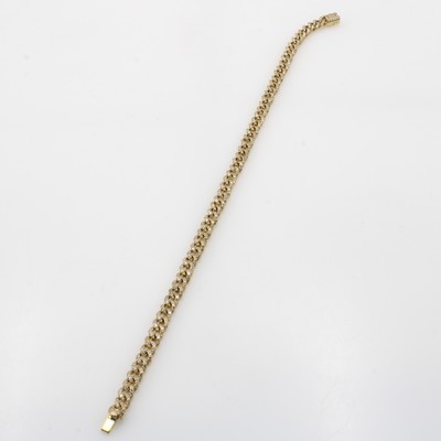 Image Panzerarmband mit Brillanten, GG 585/000, 647 Brill. zus. ca. 1.46 ct Weiß/si-p, Ka- ...