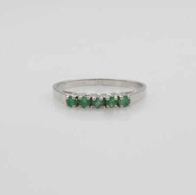 Image Ring mit Smaragden, WG 585/000, 5 Smaragde in Krappenfassungen, RW ca. 54.5 ...