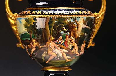 27092652a - Sehr Großer Deckelpokal/Deckelvase, Hutschenreuther Hohenberg, signiert Egon Grieshammer ...