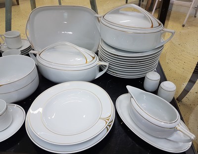 27092739a - Kaffee- und Speiseservice, Rosenthal, Donatello, Porzellan, Goldstaffage, Kaffeekanne, ...