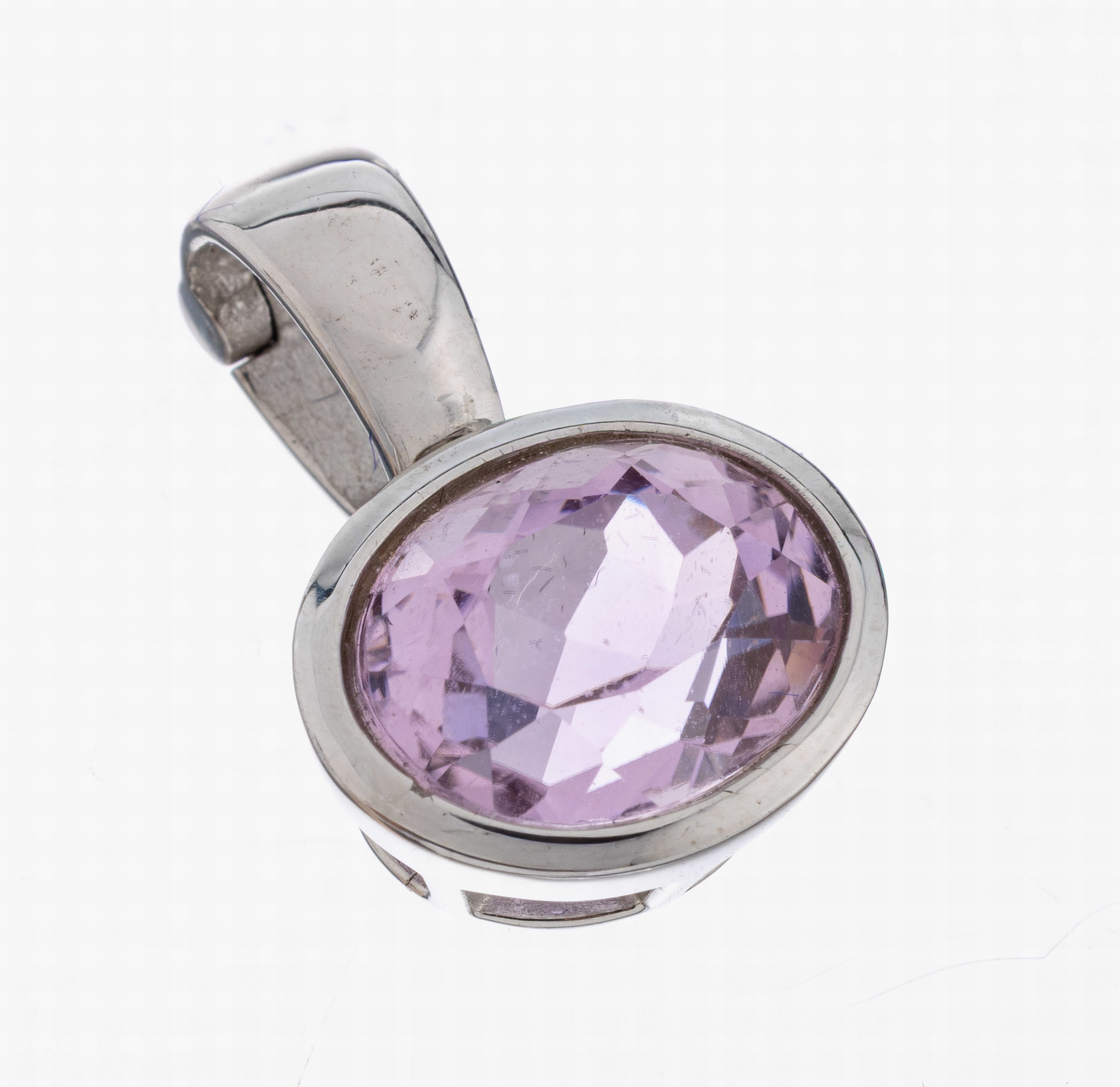 Image 27093235 - Platin Morganit-Anhänger, Pt 600/000, ovalfacett. Morganit ca. 3.00 ct, ca. 2.8 g