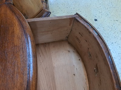 27093225p - Chest of drawers, baroque, around 1760, solid oak, orig. brass fittings, orig. box locks, ...