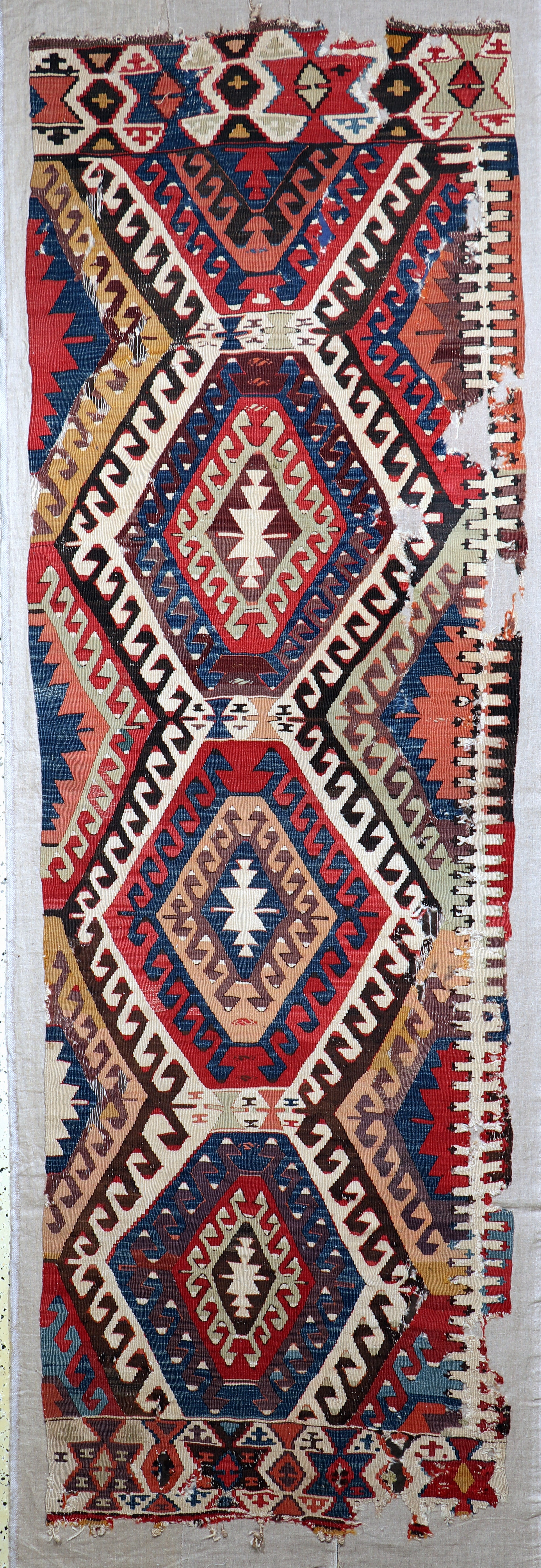 Image 27093554 - Karakecili Kelim antik, Türkei, 19.Jhd, Wolle auf Wolle, ca. 274 x 86 cm, EHZ: 4, ...
