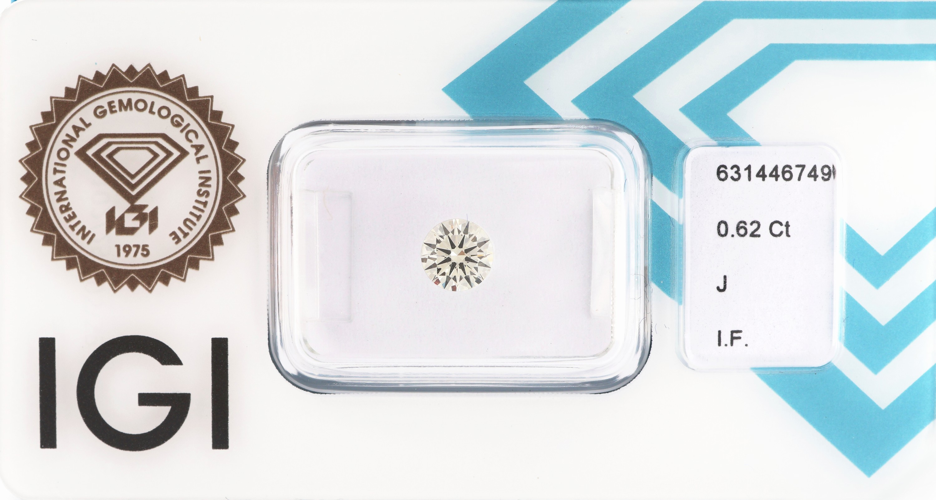 Image 27093558 - Loser Brillant, 0.62 ct l.get.Weiß (J)/lupenrein, eingeschweißt, IGI Expertise anbei