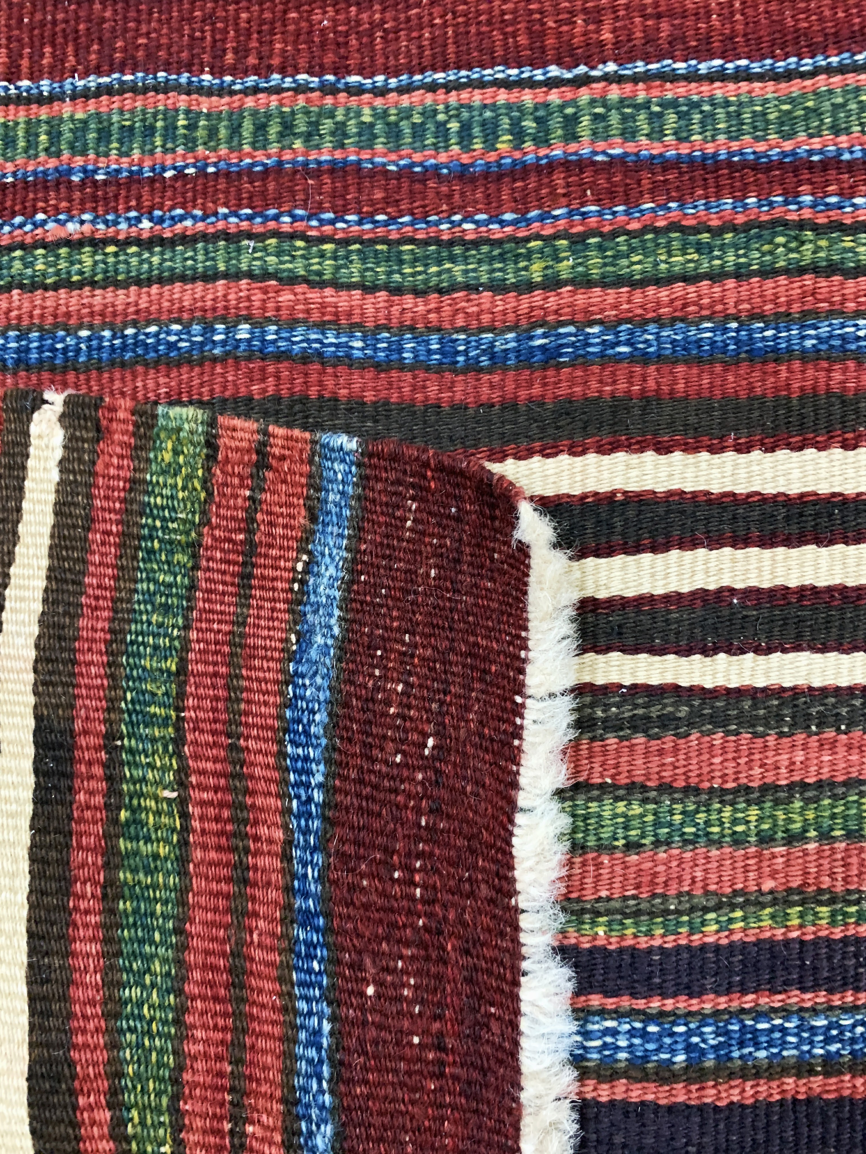 Detail h: Karaman Kelim antik, Türkei, 19.Jhd, Wolle auf Wolle, ca. 440 x 140 cm, EHZ: 2, (kleine Löcher & Restaurierungen).