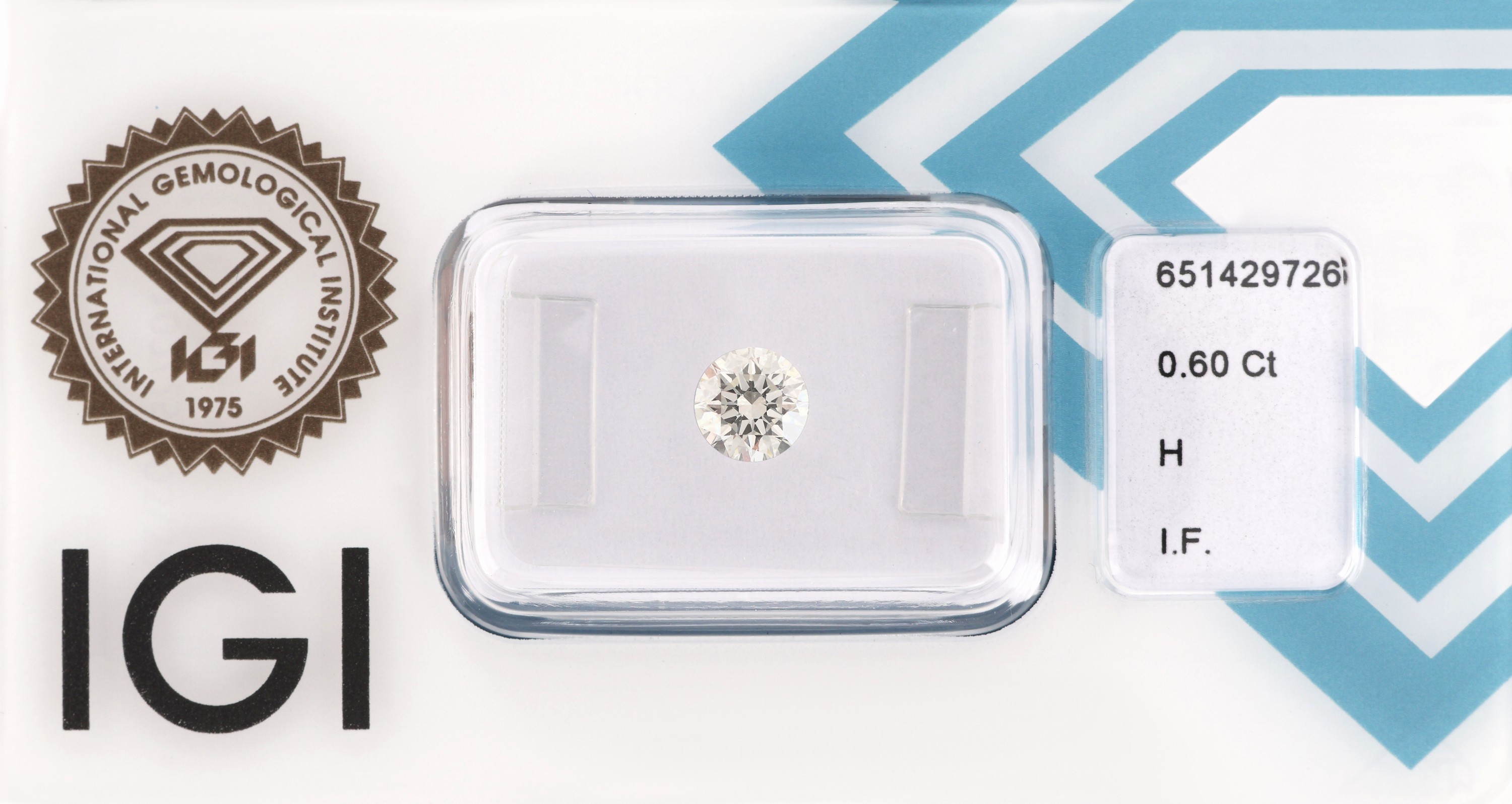 Image 27093560 - Loser Brillant, 0.60 ct Weiß(H)/lupenrein, eingeschweißt, IGI Expertise anbei
