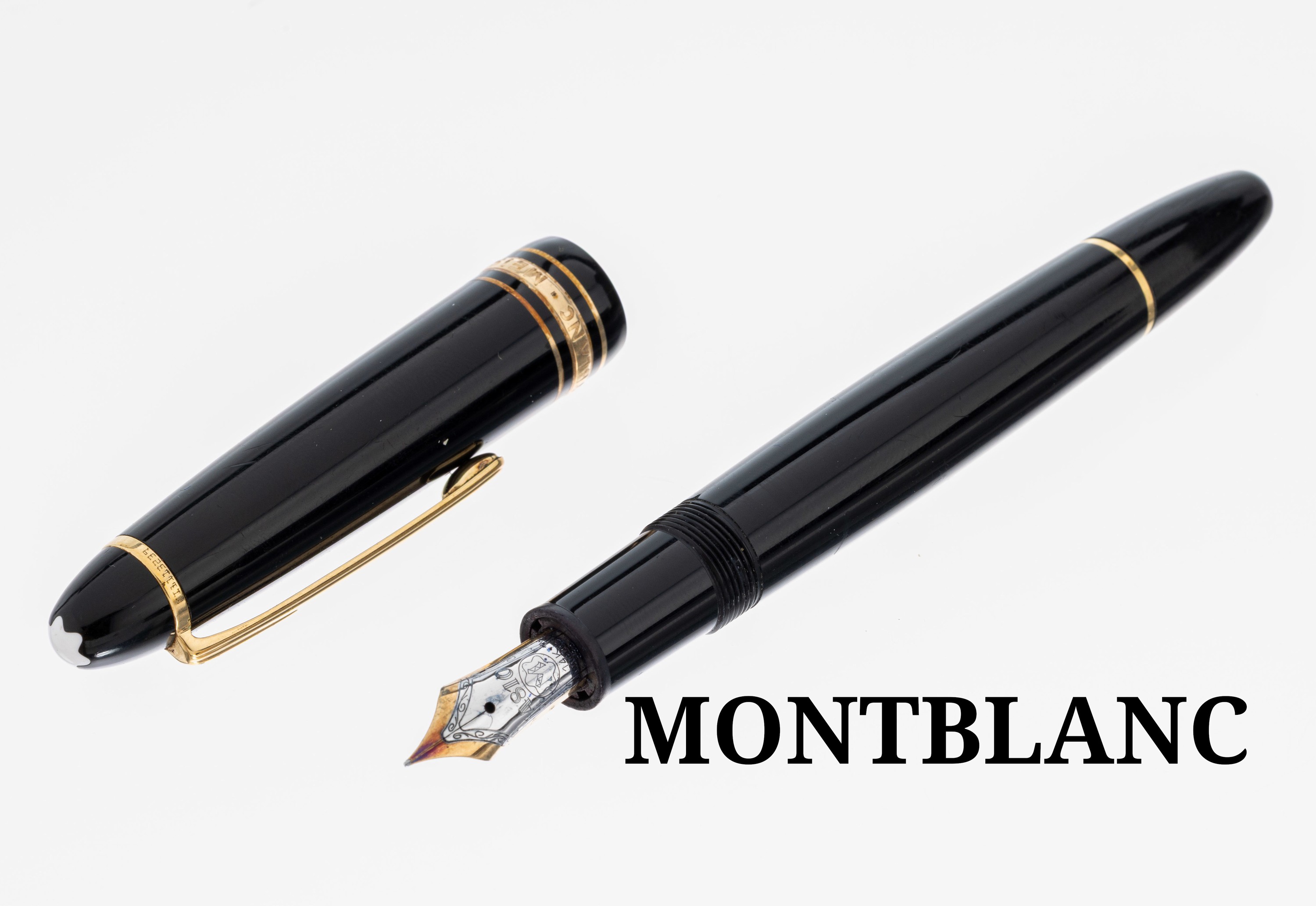 Image 27093568 - MONTBLANC Füllfederhalter, Meisterstück, Korpus schwarzer Edelharz, Monturen Metall ...