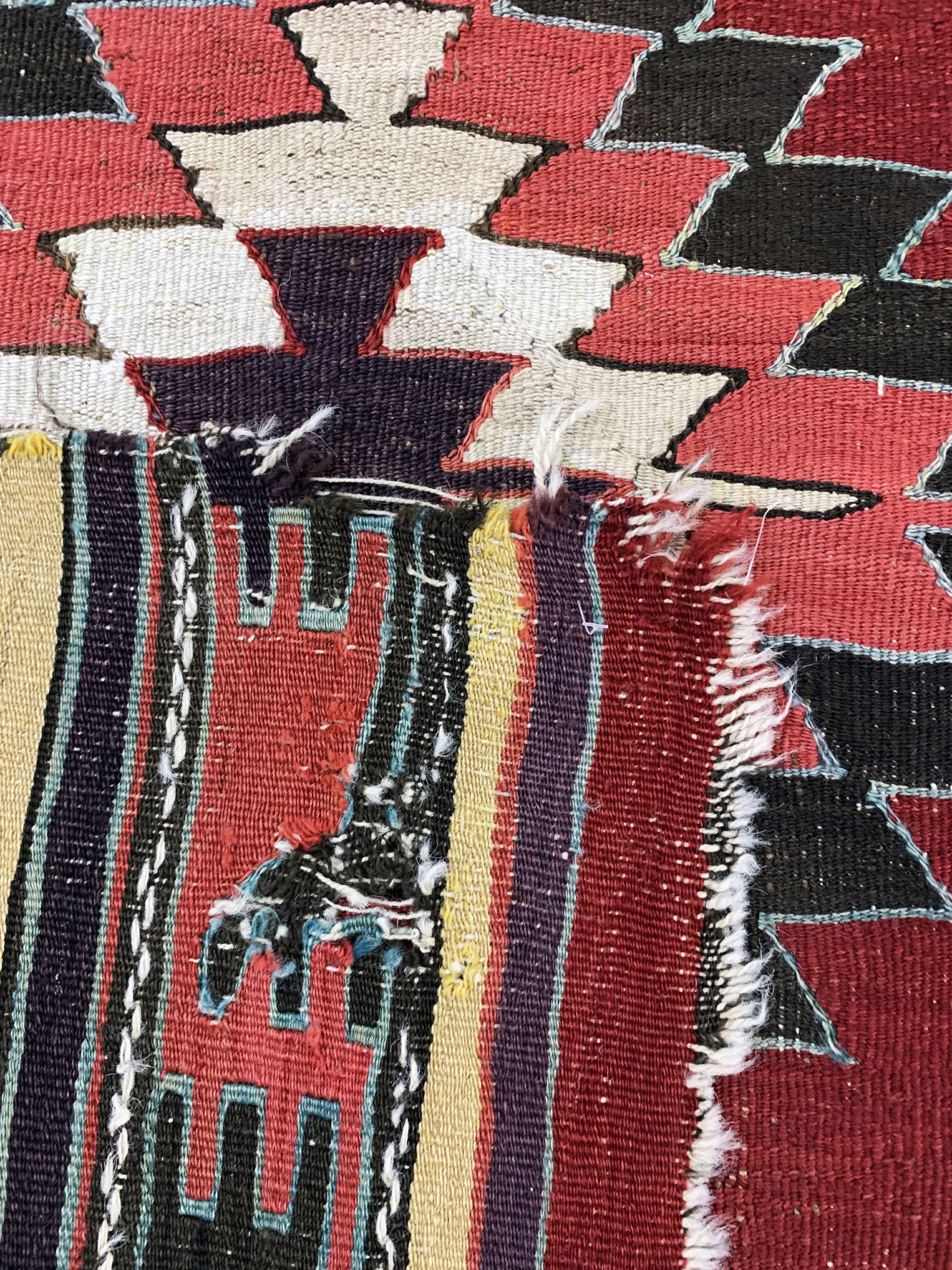 Detail i: Kapadokien Kelim antik, Türkei, 19.Jhd, Wolle auf Wolle, ca. 370 x 159 cm, EHZ: 3-4