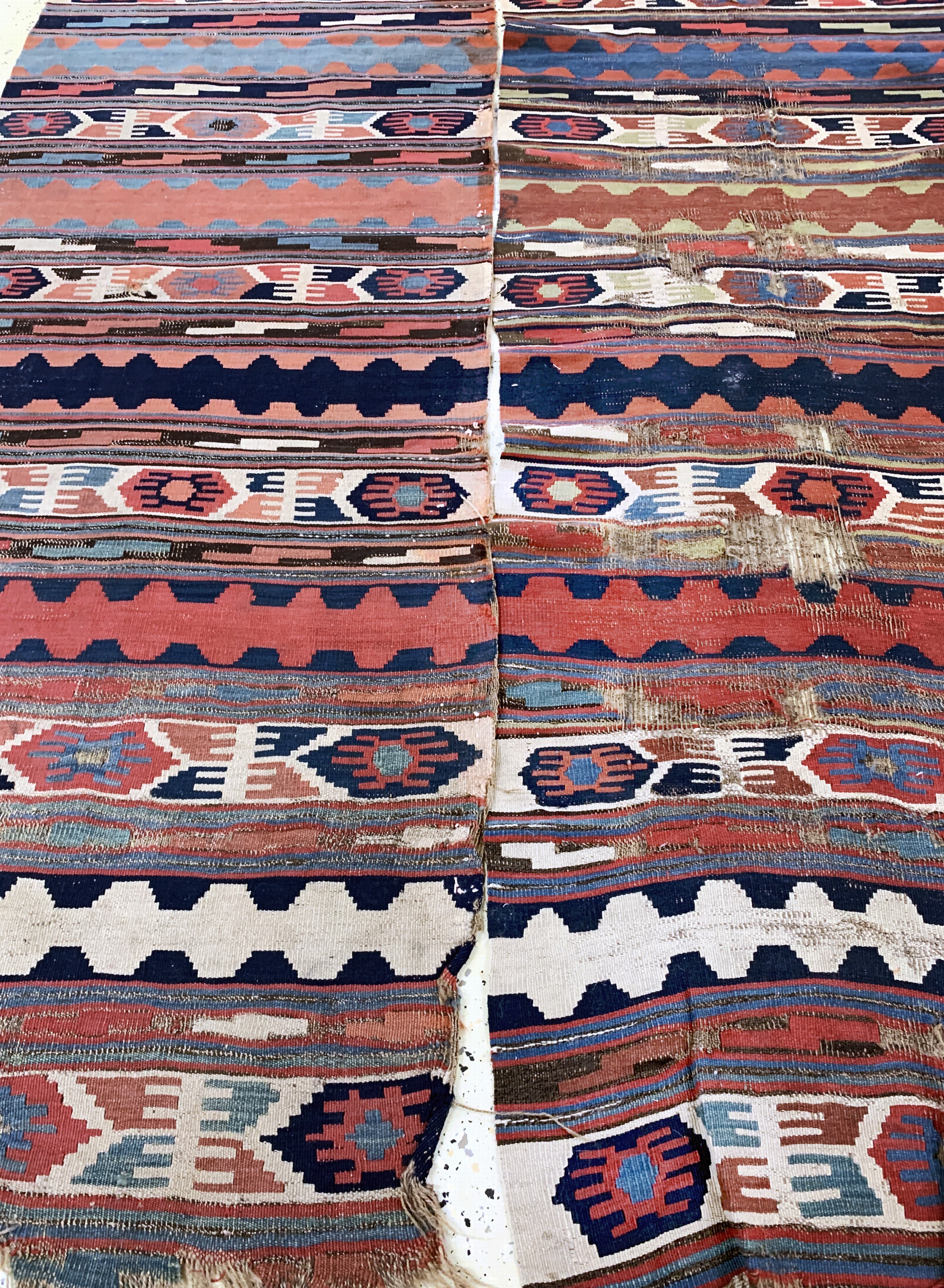Detail f: Konya Kelim antik, Türkei, 19.Jhd, Wolle auf Wolle, ca. 330 x 150 cm, EHZ: 4, (2 getrennte Bahnen)