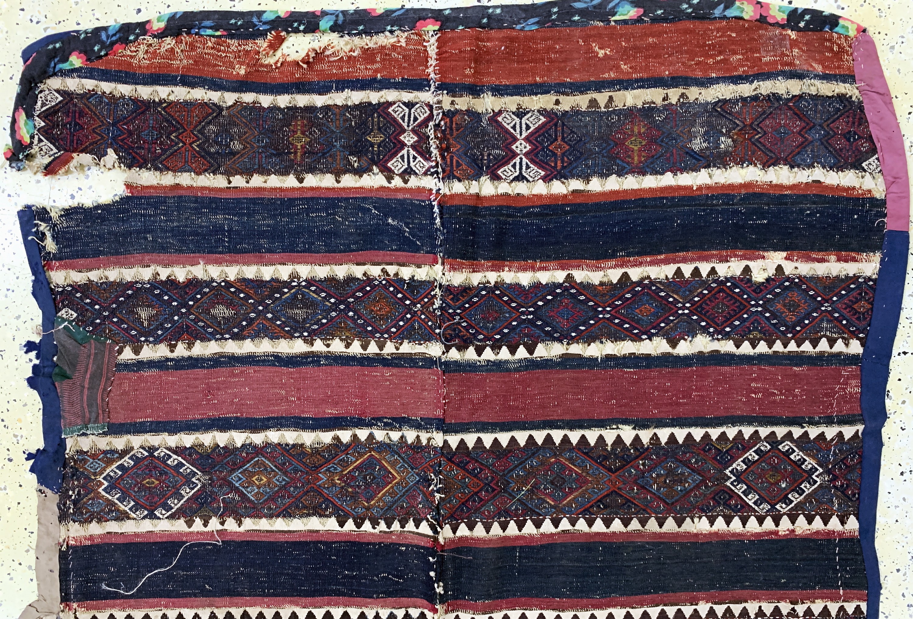 Detail a: Malatia Kelim antik, Türkei, 19.Jhd, Wolle auf Wolle, ca. 266 x 135 cm, EHZ: 4