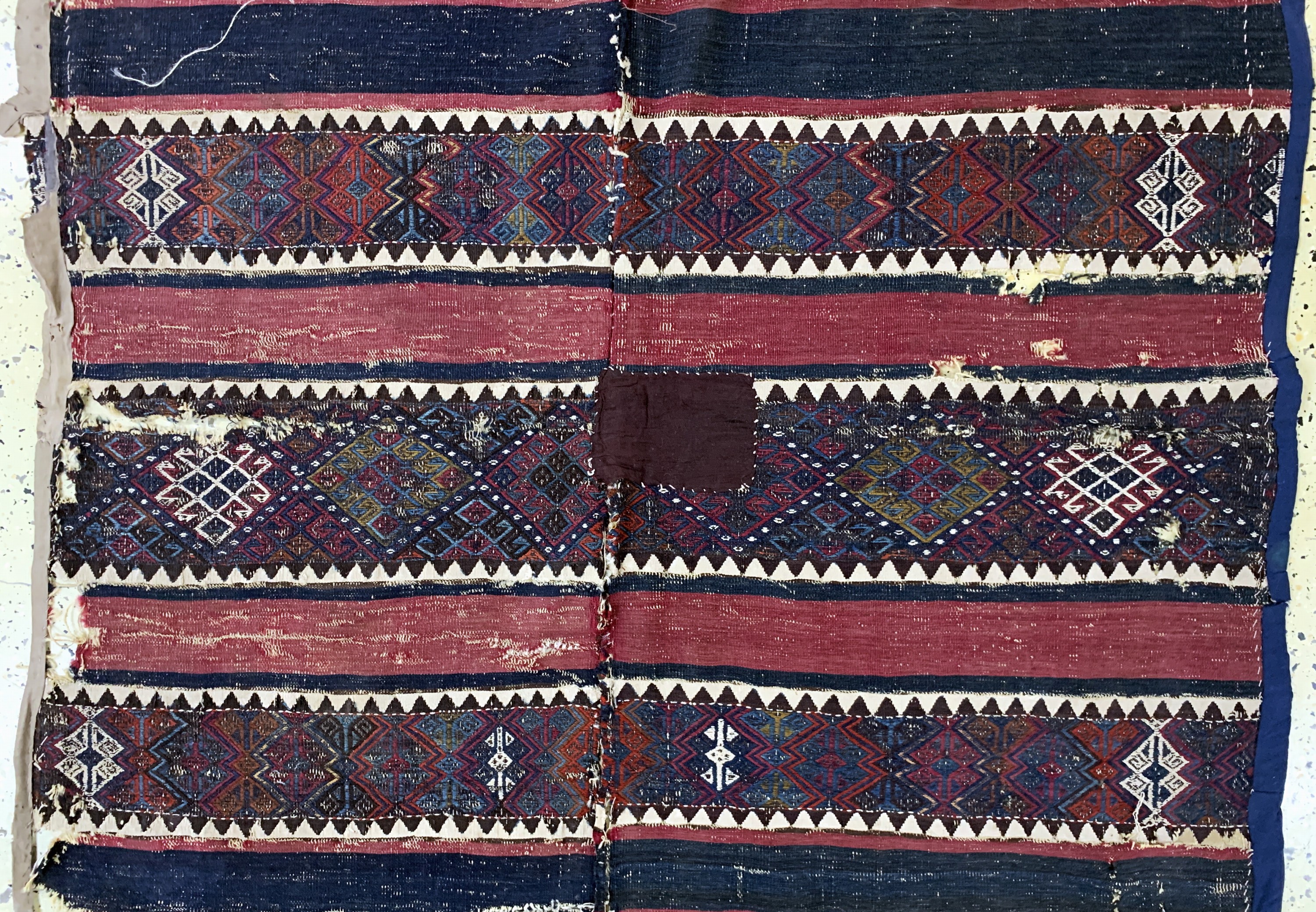Detail b: Malatia Kelim antik, Türkei, 19.Jhd, Wolle auf Wolle, ca. 266 x 135 cm, EHZ: 4