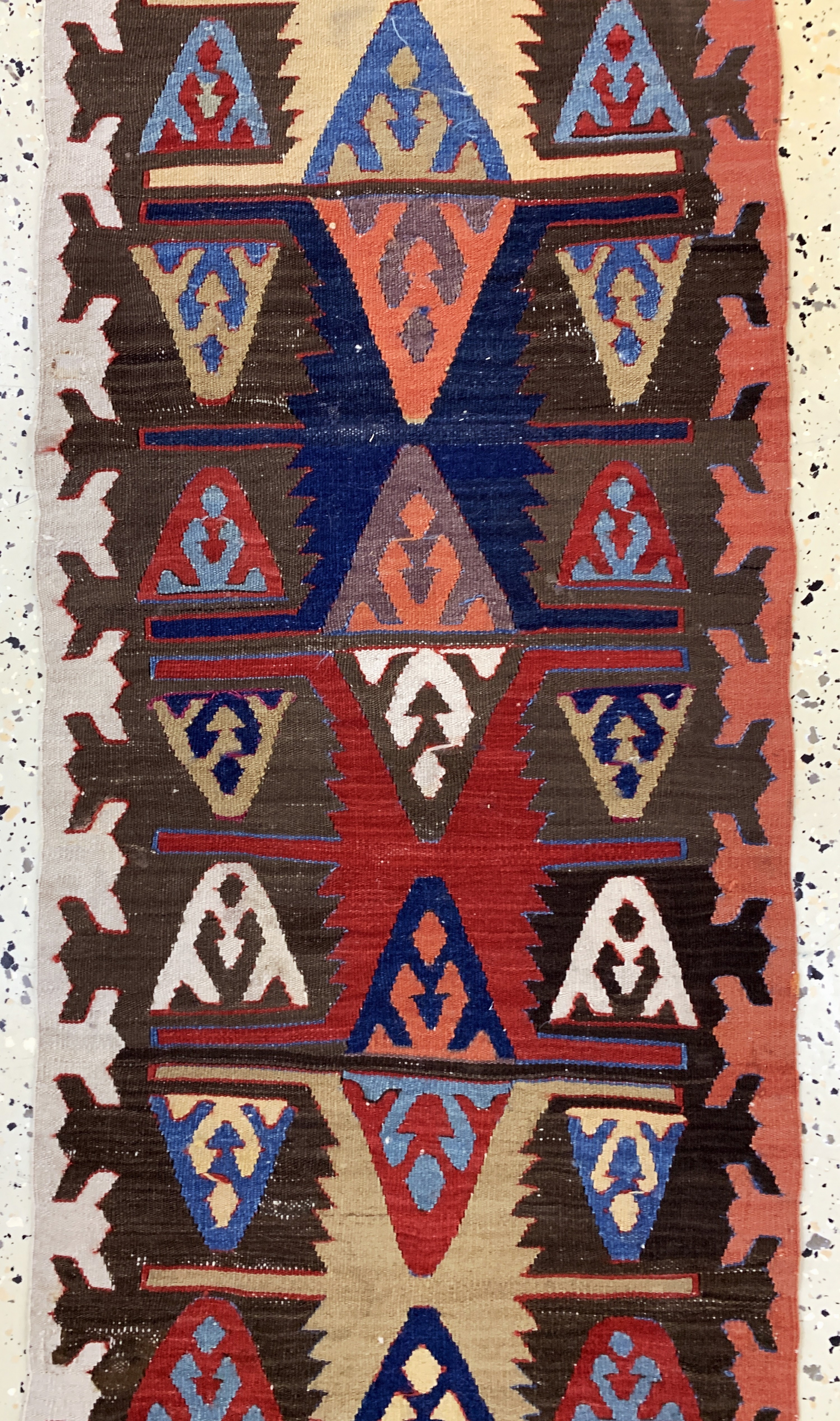 Detail b: Anatol Kelim Fragment, Türkei, 19.Jhd, Wolle auf Wolle, ca. 223 x 48 cm, EHZ: 3