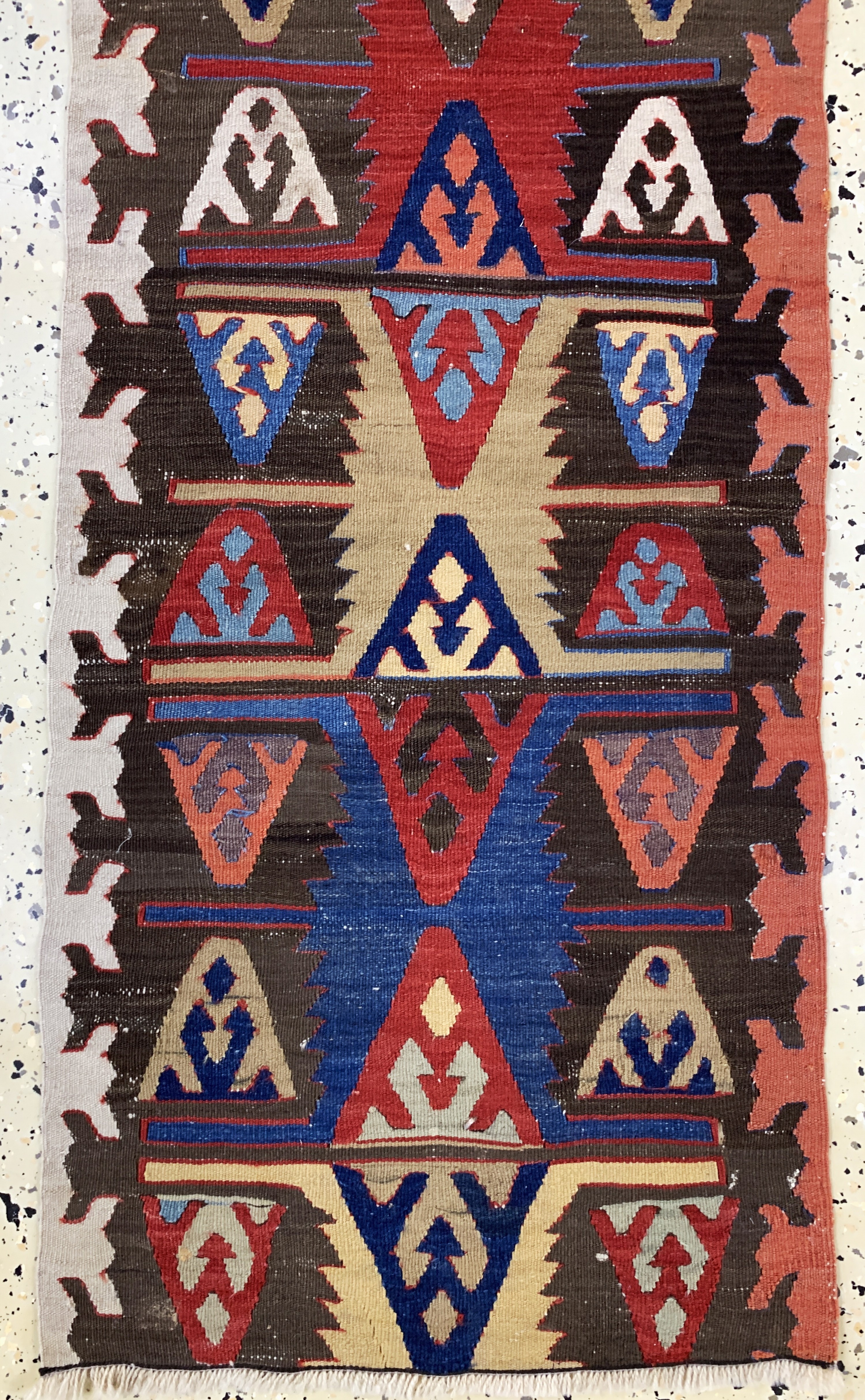Detail c: Anatol Kelim Fragment, Türkei, 19.Jhd, Wolle auf Wolle, ca. 223 x 48 cm, EHZ: 3