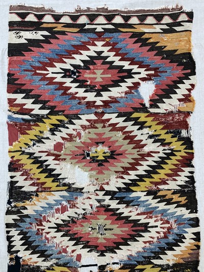 27093555a - Kapadokien Kelim antik, Türkei, 19.Jhd, Wolle auf Wolle, ca. 265 x 100 cm, EHZ: 4, ...