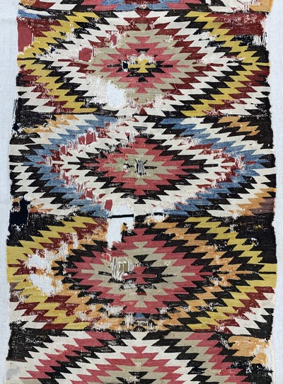 27093555b - Kapadokien Kelim antik, Türkei, 19.Jhd, Wolle auf Wolle, ca. 265 x 100 cm, EHZ: 4, ...