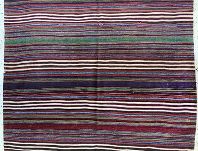 27093559d - Karaman Kelim antik, Türkei, 19.Jhd, Wolle auf Wolle, ca. 440 x 140 cm, EHZ: 2, ...