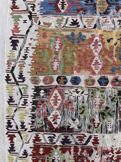 27093564c - Konya Kelim antik, Türkei, 19.Jhd, Wolle auf Wolle, ca. 277 x 168 cm, EHZ: 4, (auf ...