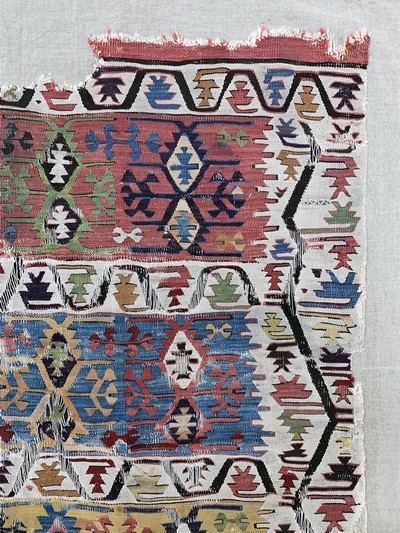 27093564f - Konya Kelim antik, Türkei, 19.Jhd, Wolle auf Wolle, ca. 277 x 168 cm, EHZ: 4, (auf ...