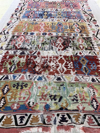 27093564g - Konya Kelim antik, Türkei, 19.Jhd, Wolle auf Wolle, ca. 277 x 168 cm, EHZ: 4, (auf ...