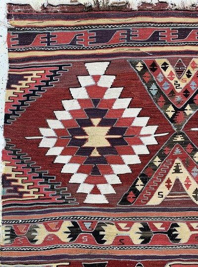 27093572e - Kapadokien Kelim antik, Türkei, 19.Jhd, Wolle auf Wolle, ca. 370 x 159 cm, EHZ: 3-4 ...