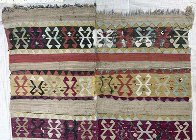 27093573a - Konya Kelim antik, Türkei, 19.Jhd, Wolle auf Wolle, ca. 390 x 155 cm, EHZ: 4, (auf ...