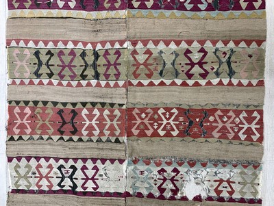 27093573b - Konya Kelim antik, Türkei, 19.Jhd, Wolle auf Wolle, ca. 390 x 155 cm, EHZ: 4, (auf ...