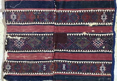 27093579b - Malatia Kelim antik, Türkei, 19.Jhd, Wolle auf Wolle, ca. 266 x 135 cm, EHZ: 4 ...
