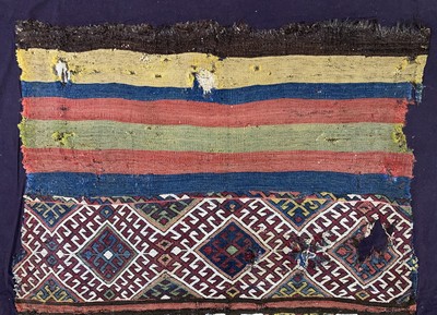 27093584a - Kayseri Kelim antik, Türkei, 19.Jhd, Wolle auf Wolle, ca. 148 x 105 cm, EHZ: 4, (auf ...