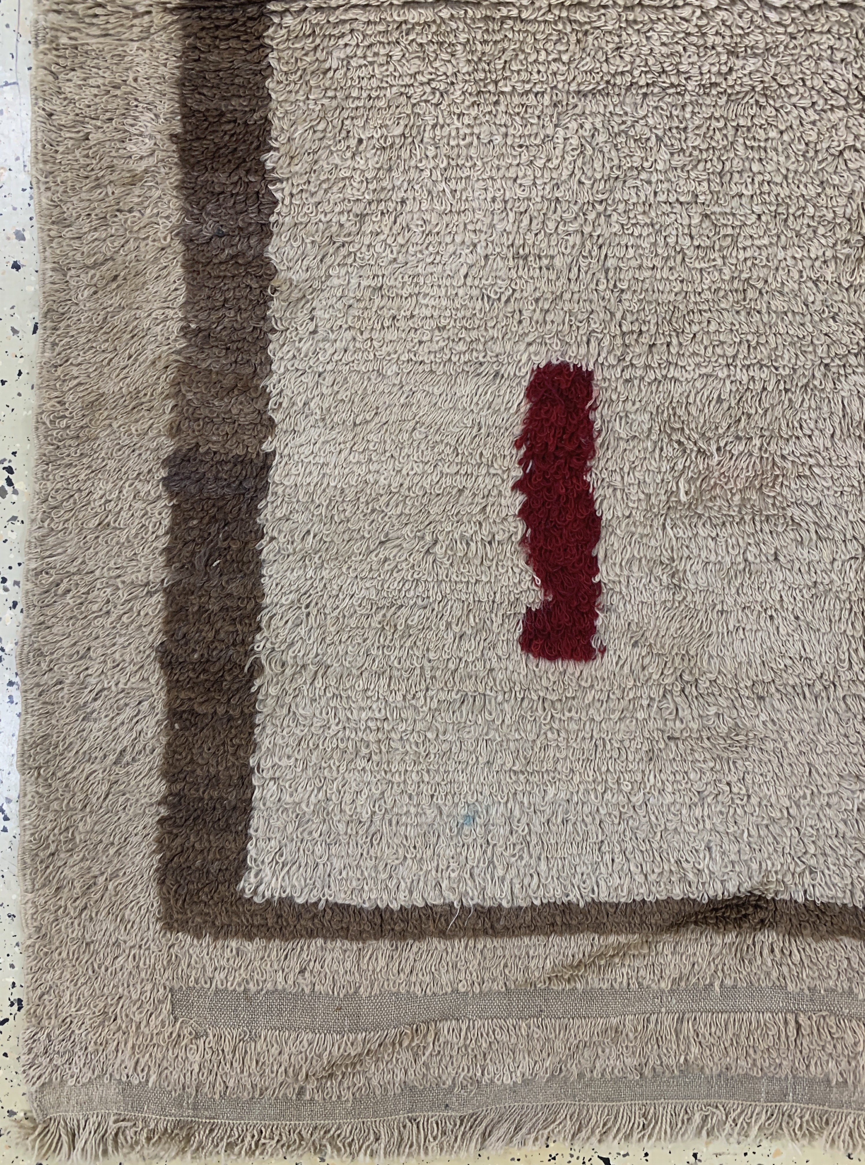 Detail b: "Tülü"Schlafteppich, Türkei, Anfang 20.Jhd,Wolle auf Wolle, ca. 200 x 150 cm, EHZ: 2 ,(Loch)