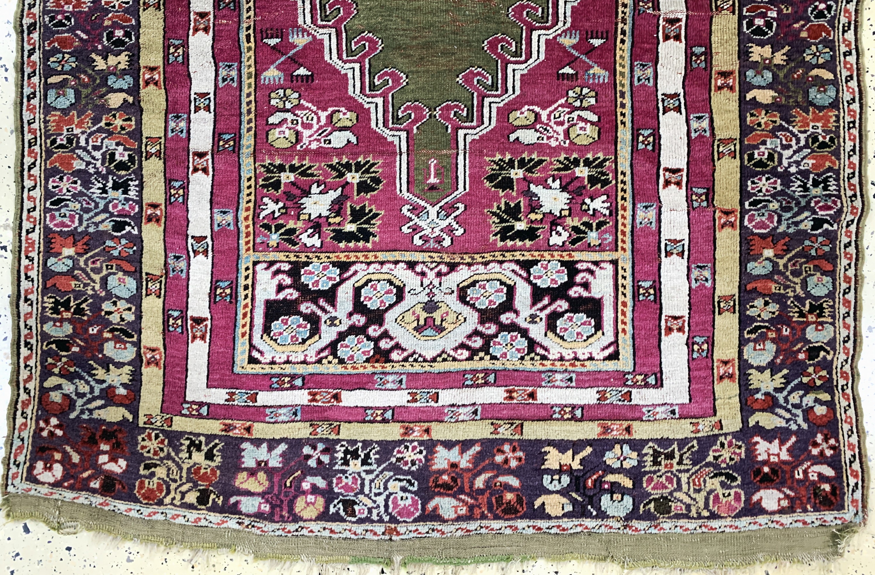 Detail b: Kirsehir antik, Türkei, um 1900, Wolle auf Wolle, ca. 180 x 125 cm, EHZ: 3