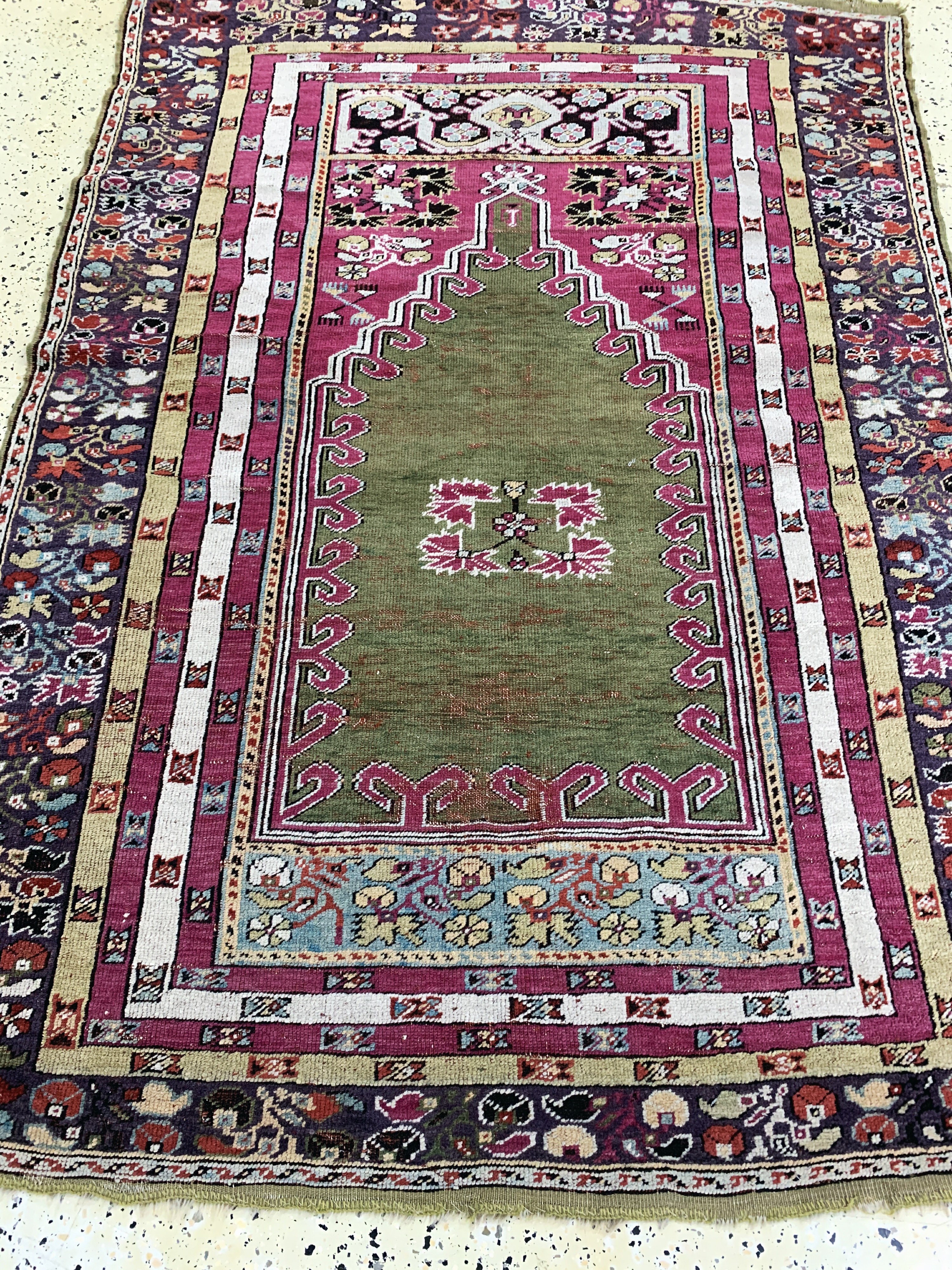 Detail d: Kirsehir antik, Türkei, um 1900, Wolle auf Wolle, ca. 180 x 125 cm, EHZ: 3