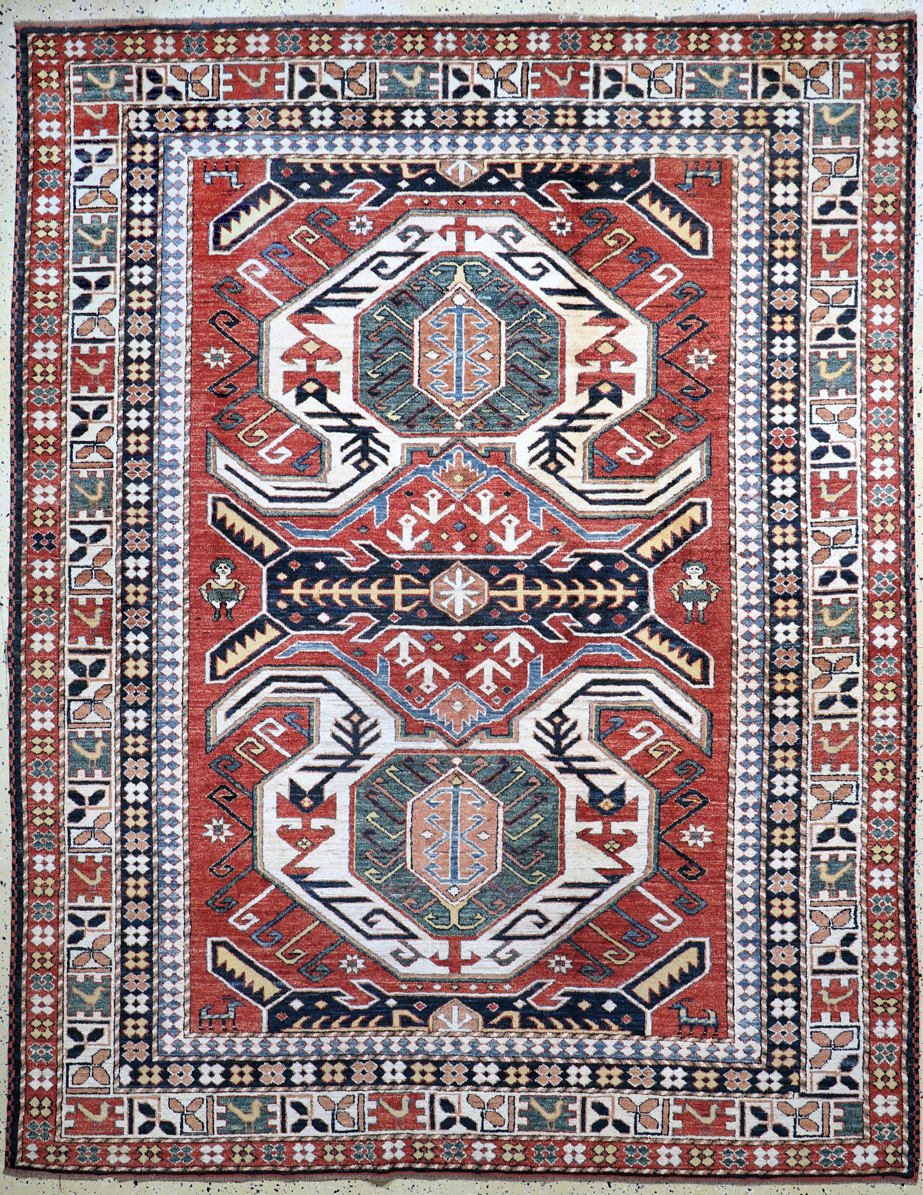 Image 27093830 - ´Schild-Kazak´neugeknüpft, Pakistan, Ende 20.Jhd, Wolle auf Wolle, ca. 257 x 205 cm, ...