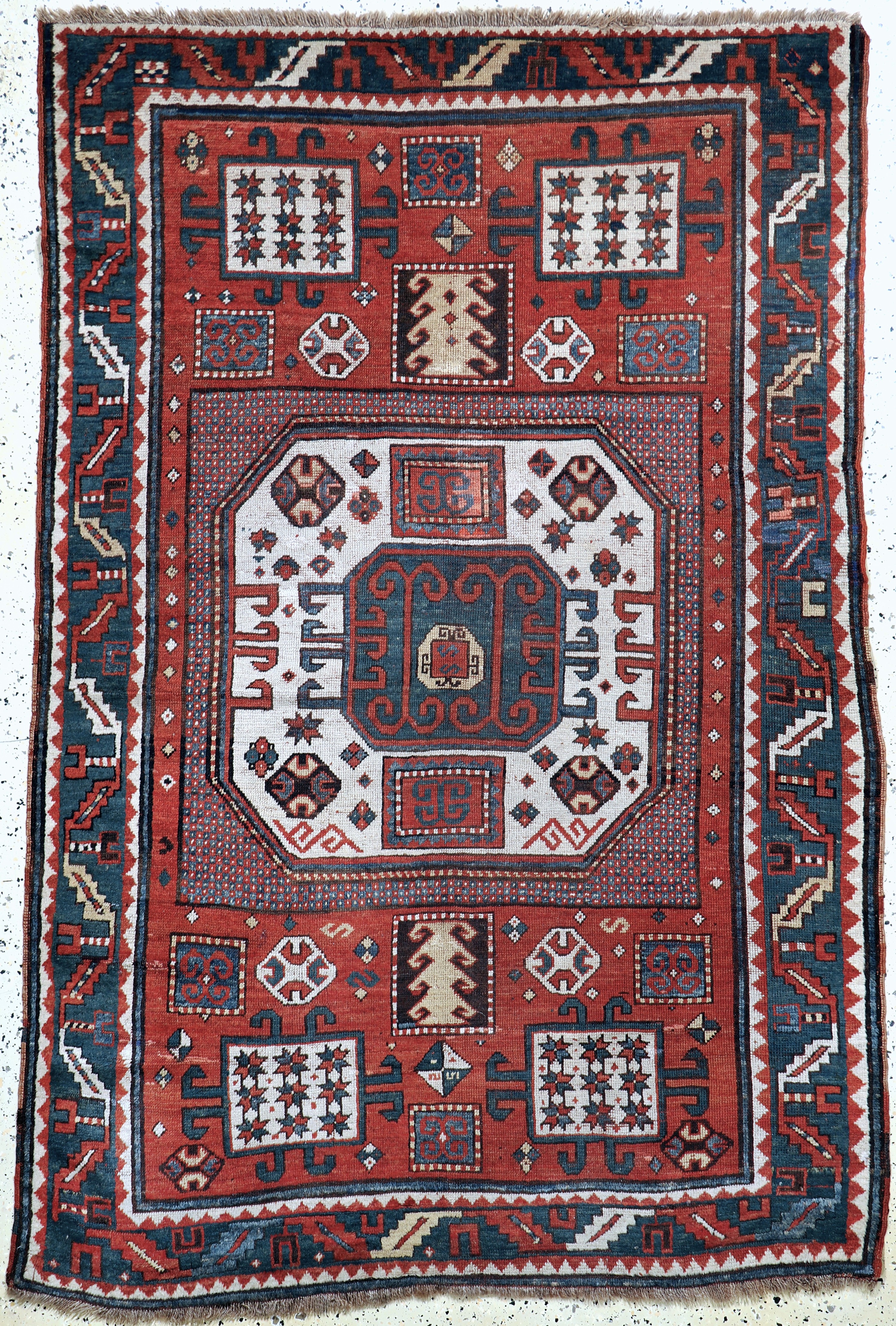 Image 27093845 - ´Karachoph-Kazak´antik, Kaukasus, 19.Jhd, Wolle auf Wolle, ca. 215 x 150 cm, EHZ: 2-3 ...