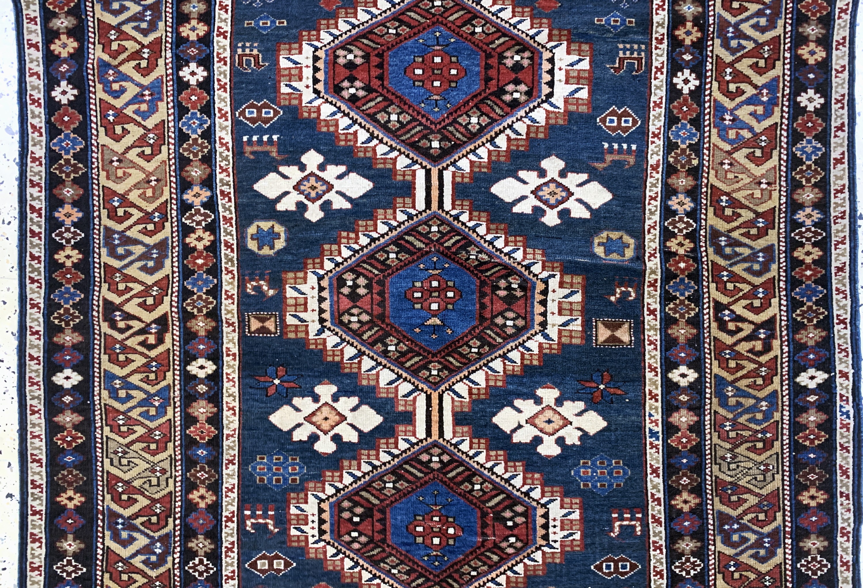 Detail c: "Bidjov-Kazak"antik, Kaukasus, 19.Jhd, Wolle auf Wolle, ca. 180 x 120 cm, EHZ: 3