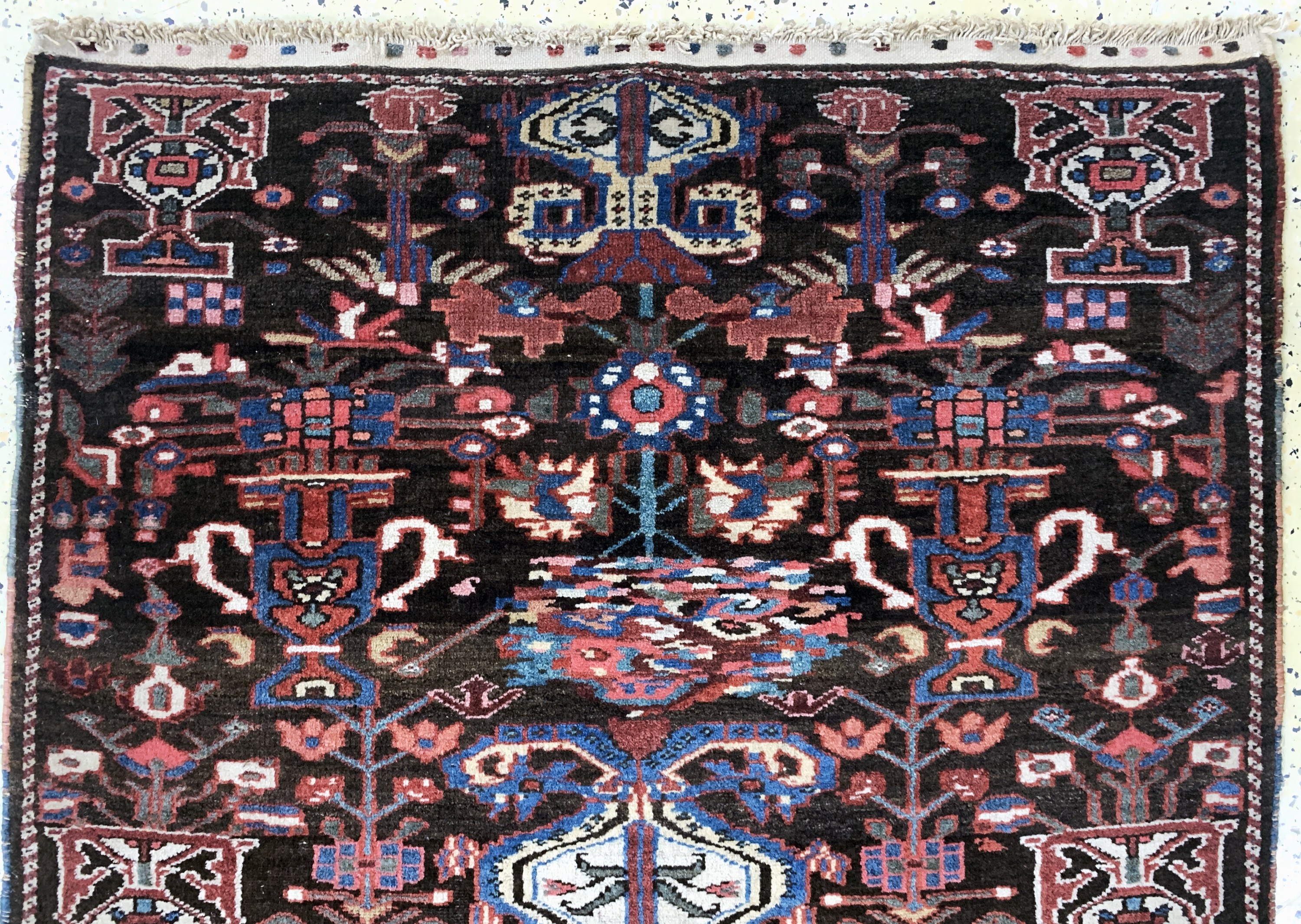 Detail a: Hamadan antik, Persien, um 1900, Wolle auf Baumwolle, ca. 150 x 105 cm, EHZ: 2