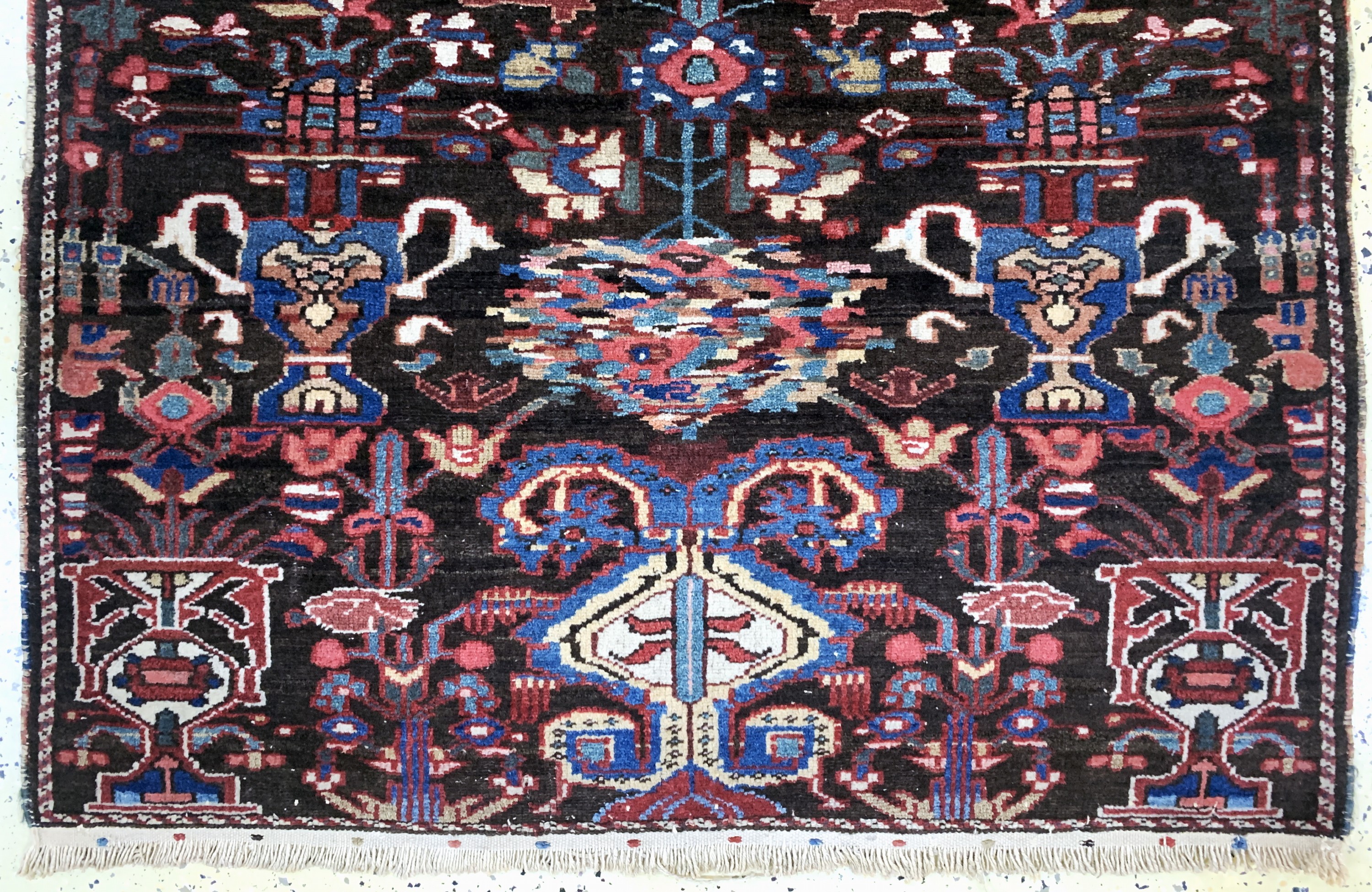 Detail b: Hamadan antik, Persien, um 1900, Wolle auf Baumwolle, ca. 150 x 105 cm, EHZ: 2