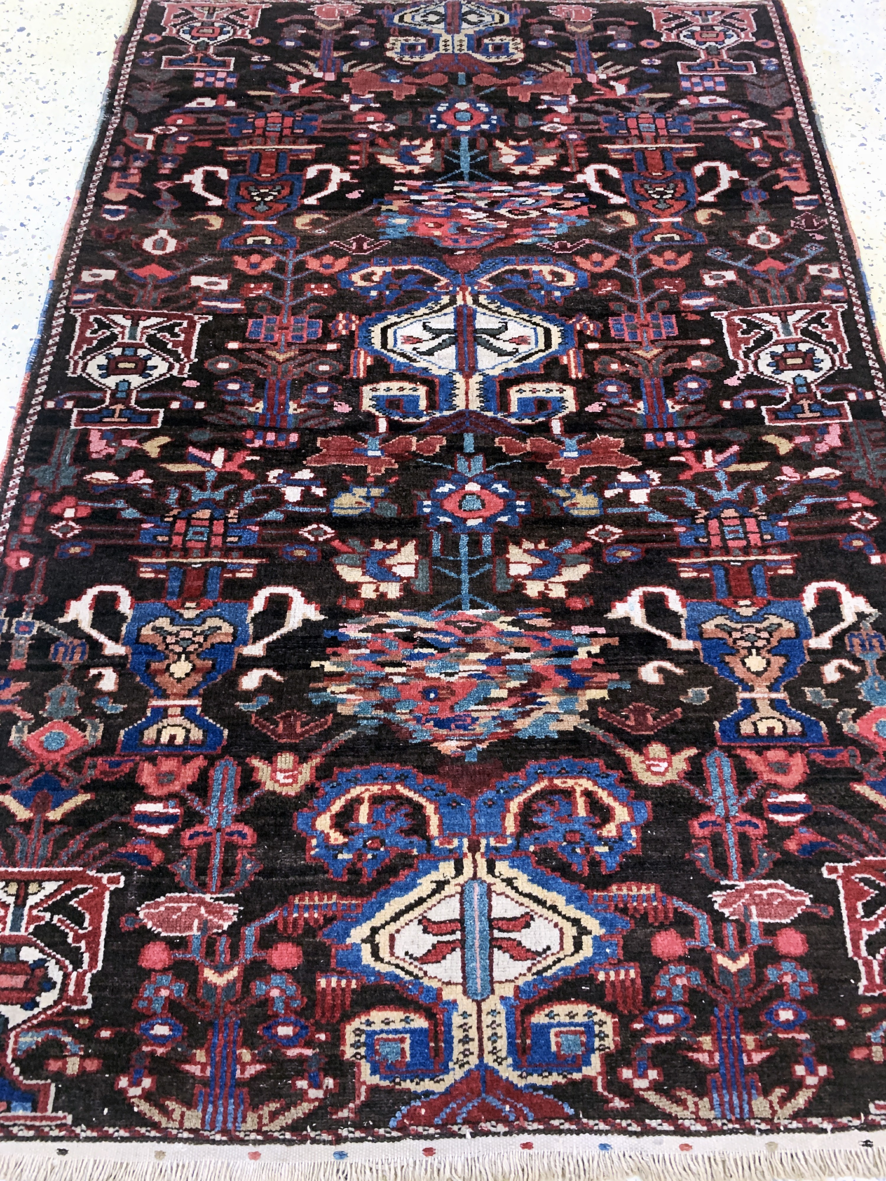 Detail d: Hamadan antik, Persien, um 1900, Wolle auf Baumwolle, ca. 150 x 105 cm, EHZ: 2