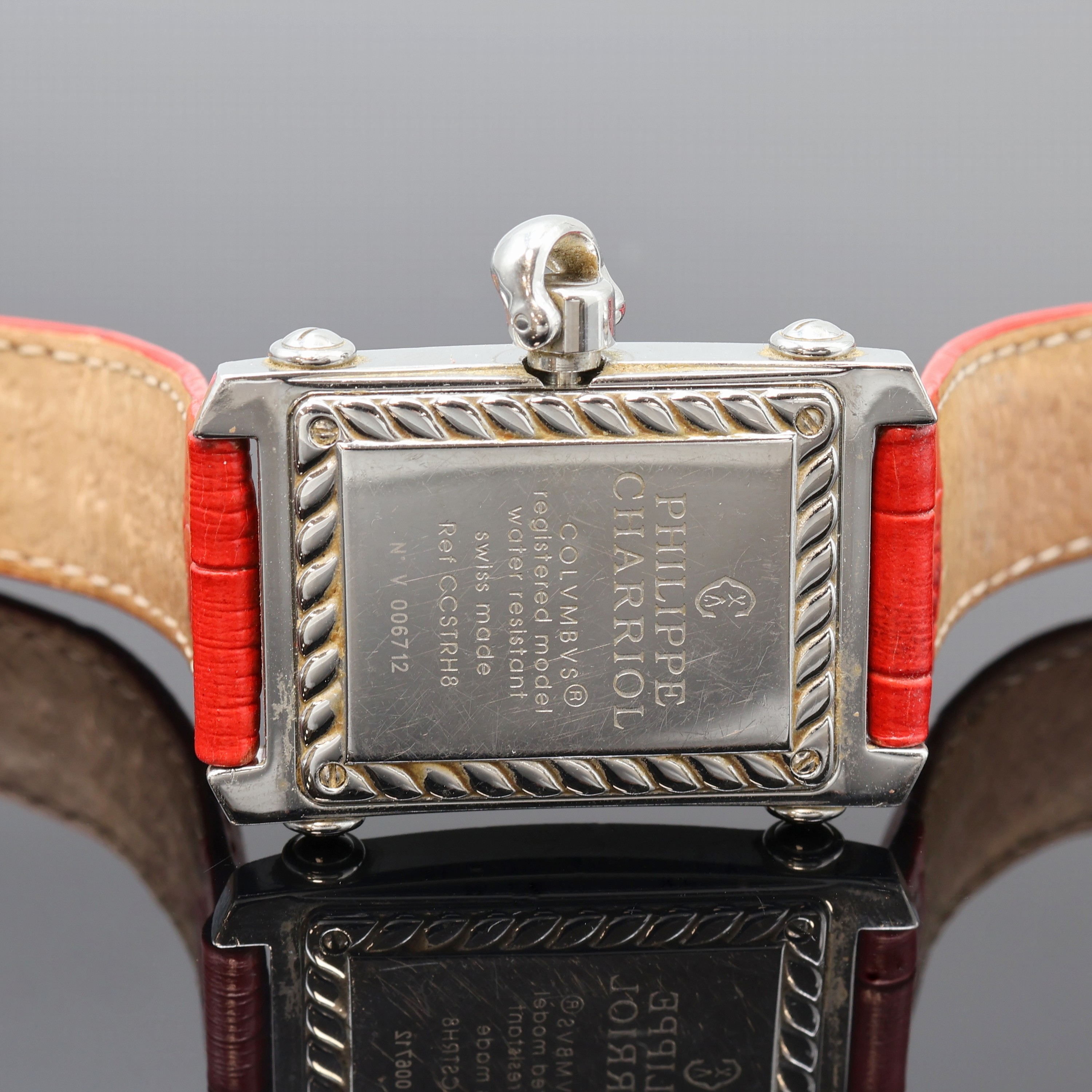 Detail c: PHILIPPE CHARRIOL Columbus Armbanduhr mit Diamanten Referenz CCSTRH8, Schweiz um 2000, quarz, Edelstahlgeh., Boden 4-fach verschr., Geh. teils aufw. ...