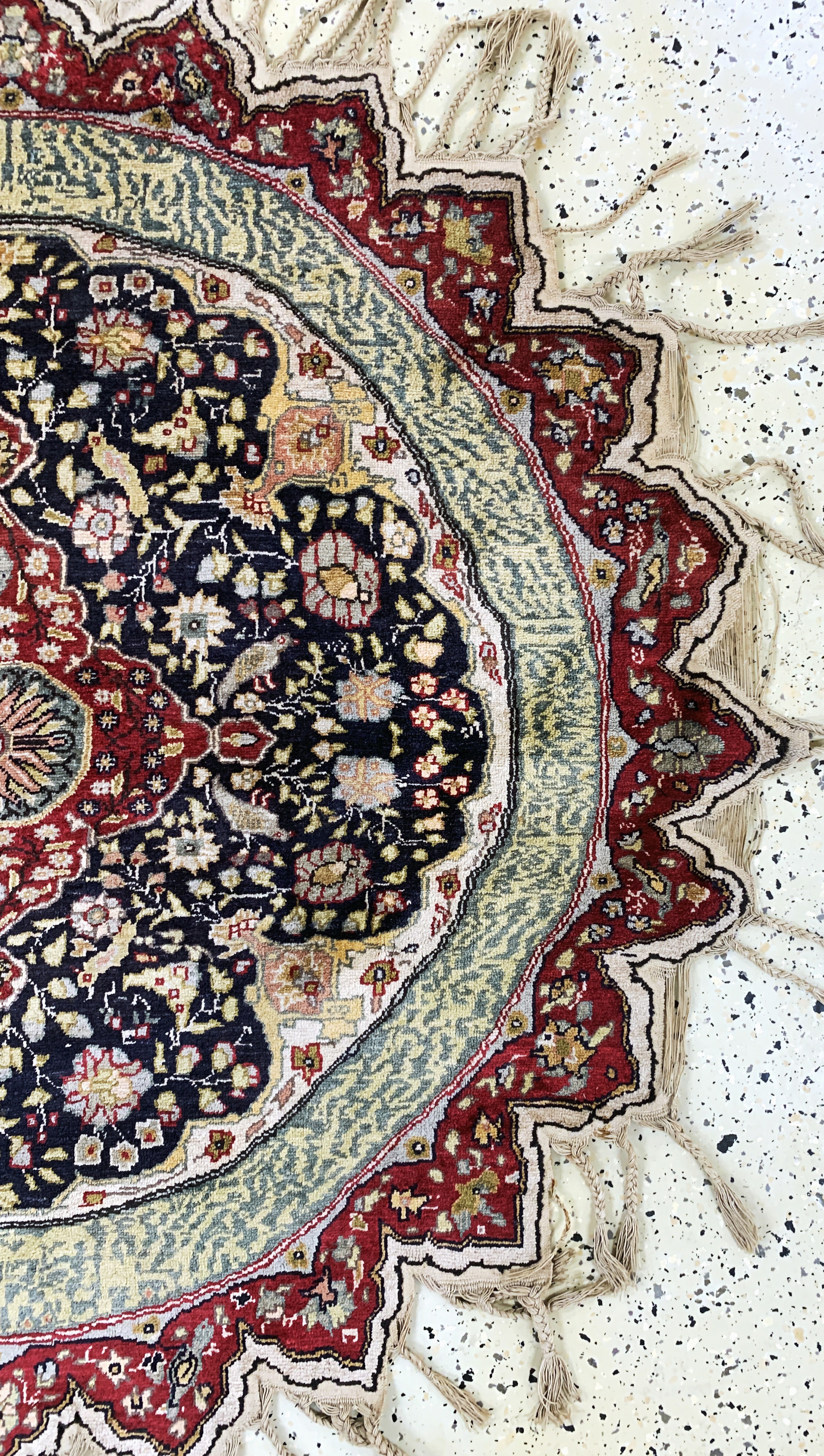 Detail a: Kayseri antik, Türkei, um 1900, Wolle auf Baumwolle, Durchmesser:ca. 130 cm, EHZ: 2