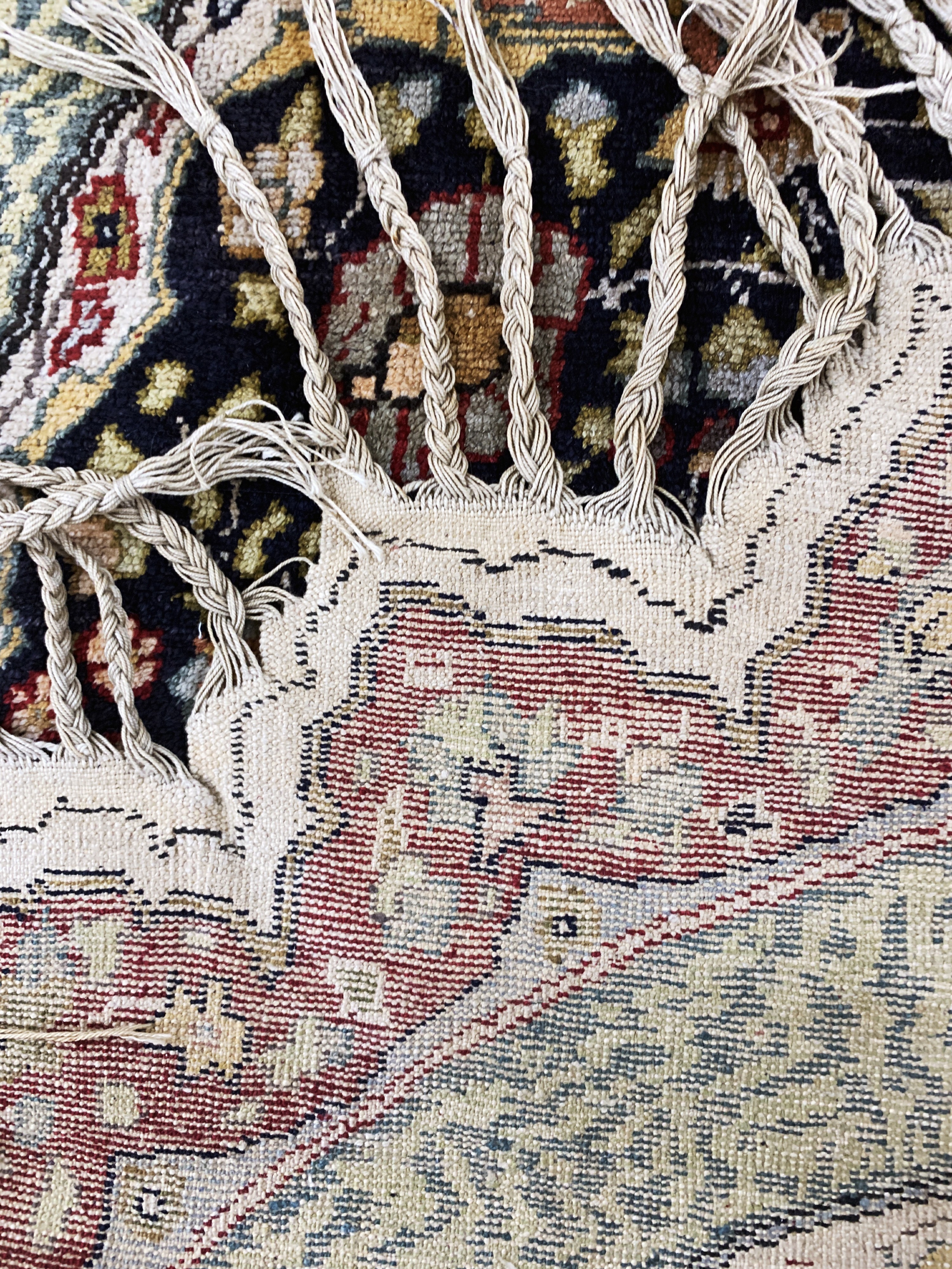 Detail d: Kayseri antik, Türkei, um 1900, Wolle auf Baumwolle, Durchmesser:ca. 130 cm, EHZ: 2
