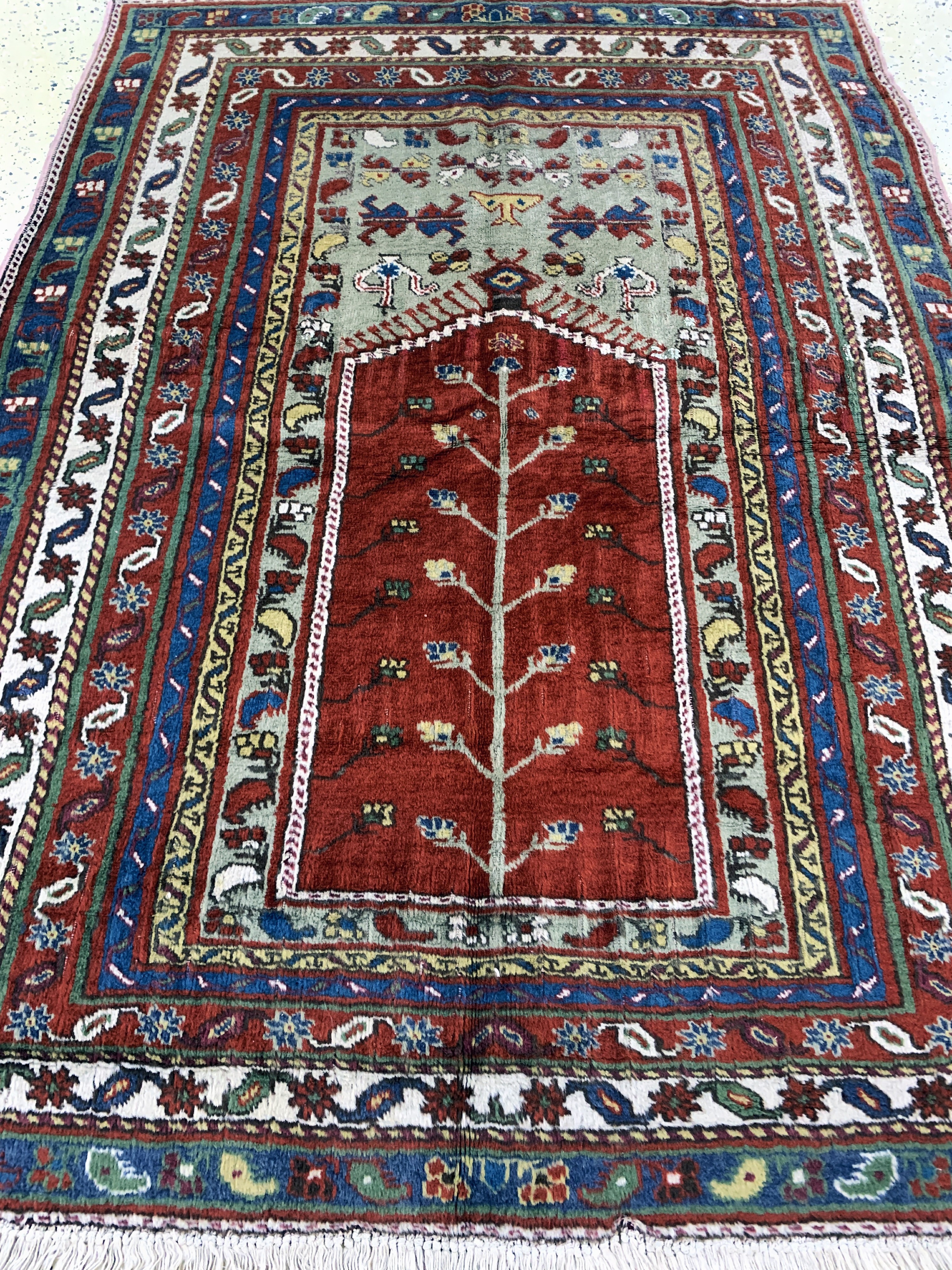 Detail d: Kirsehir antik, Türkei, um 1900, Wolle auf Baumwolle, ca. 178 x 130 cm, EHZ: 2-3