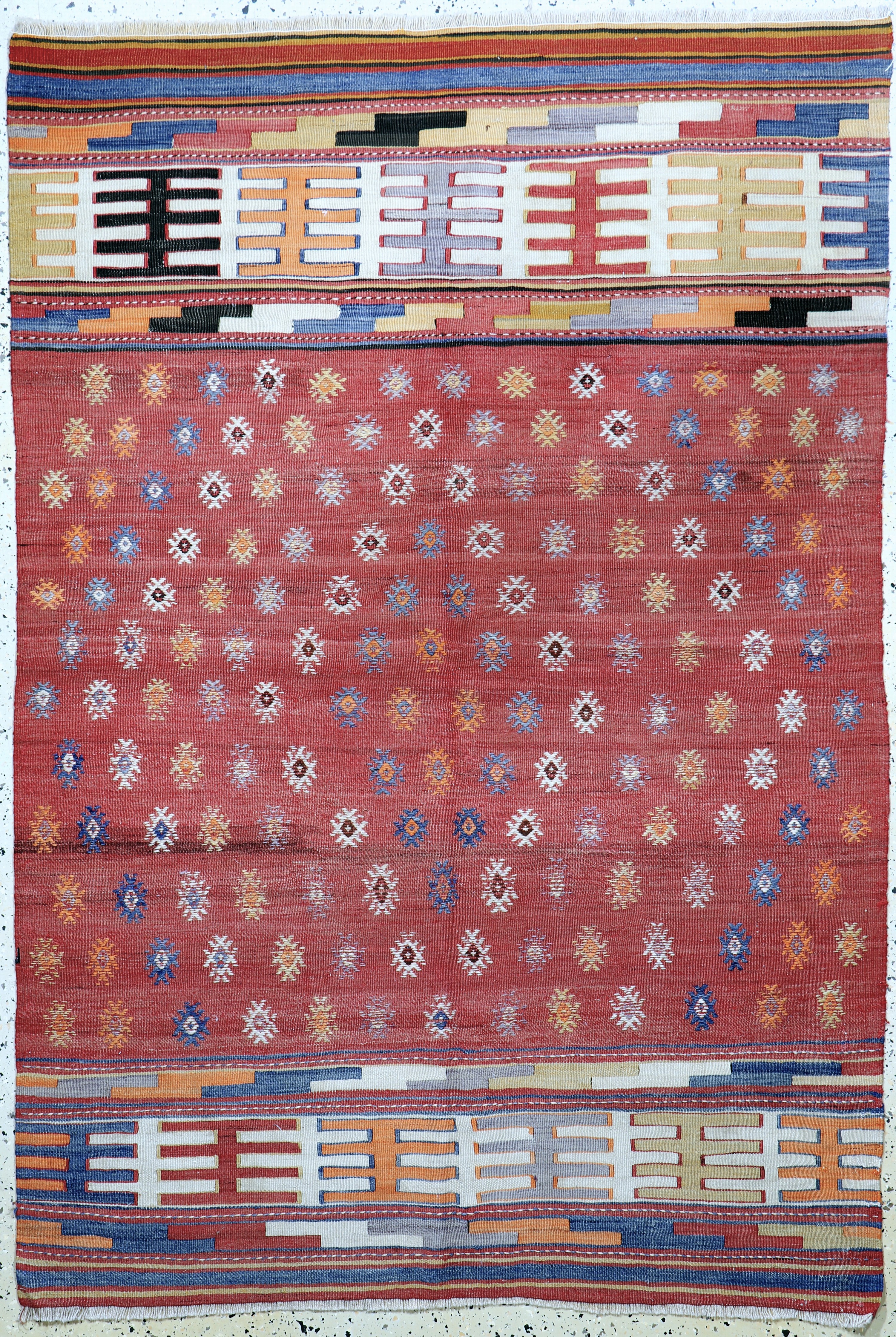 Image 27093881 - Ghaschgai Kelim antik, Persien, um 1900, Wolle auf Wolle, ca. 197 x 135 cm, EHZ: 2 ...