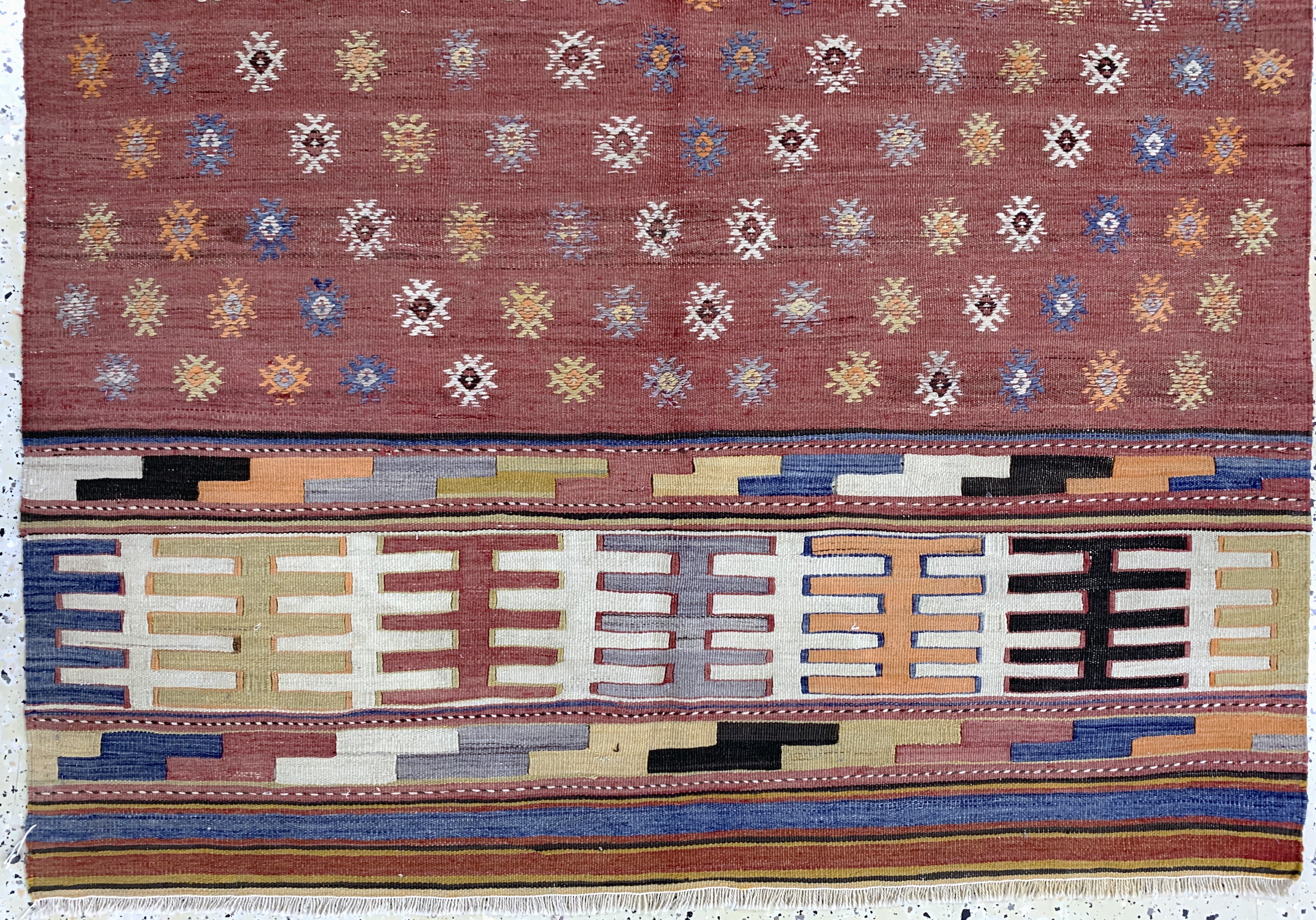 Detail a: Ghaschgai Kelim antik, Persien, um 1900, Wolle auf Wolle, ca. 197 x 135 cm, EHZ: 2
