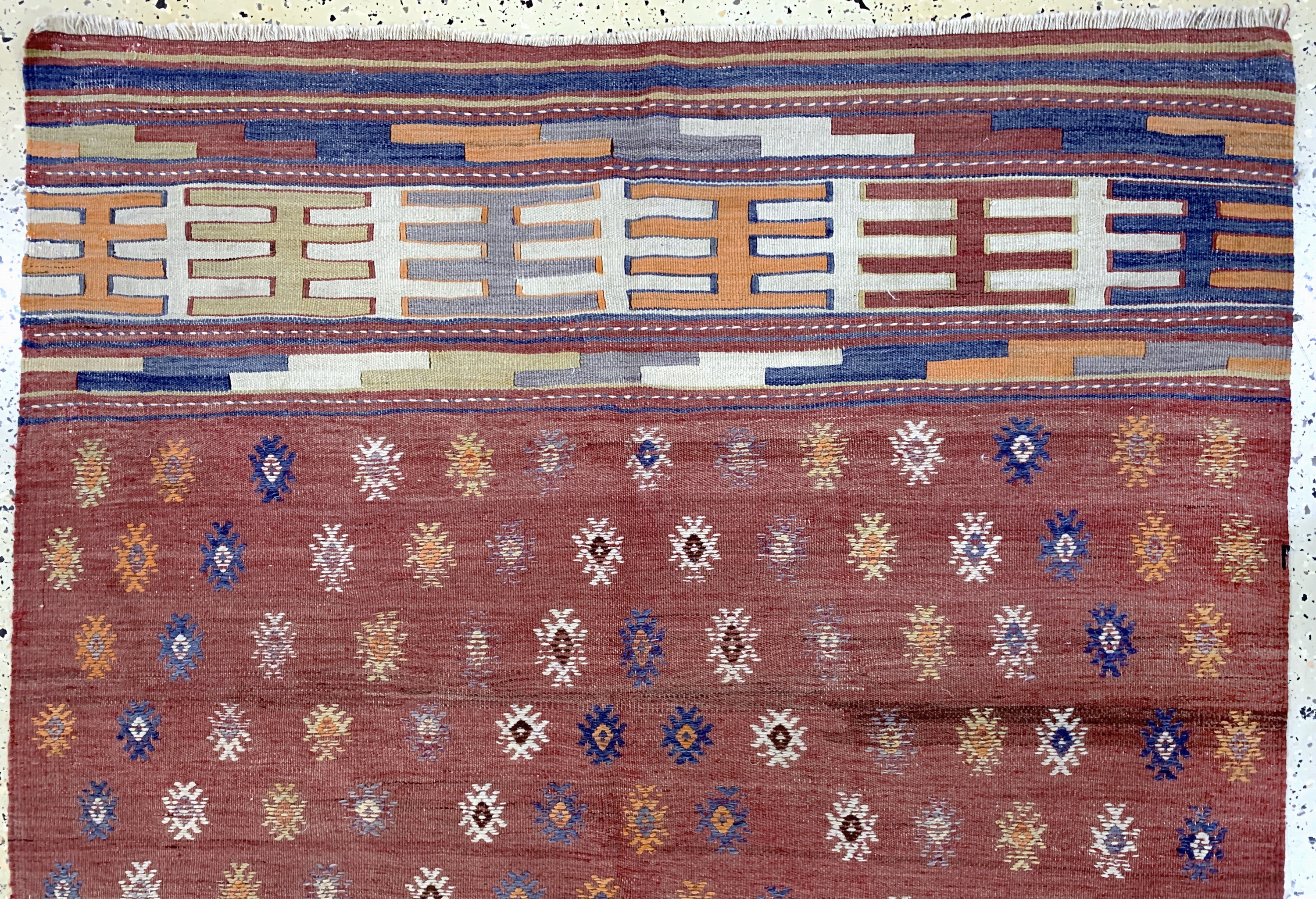 Detail b: Ghaschgai Kelim antik, Persien, um 1900, Wolle auf Wolle, ca. 197 x 135 cm, EHZ: 2